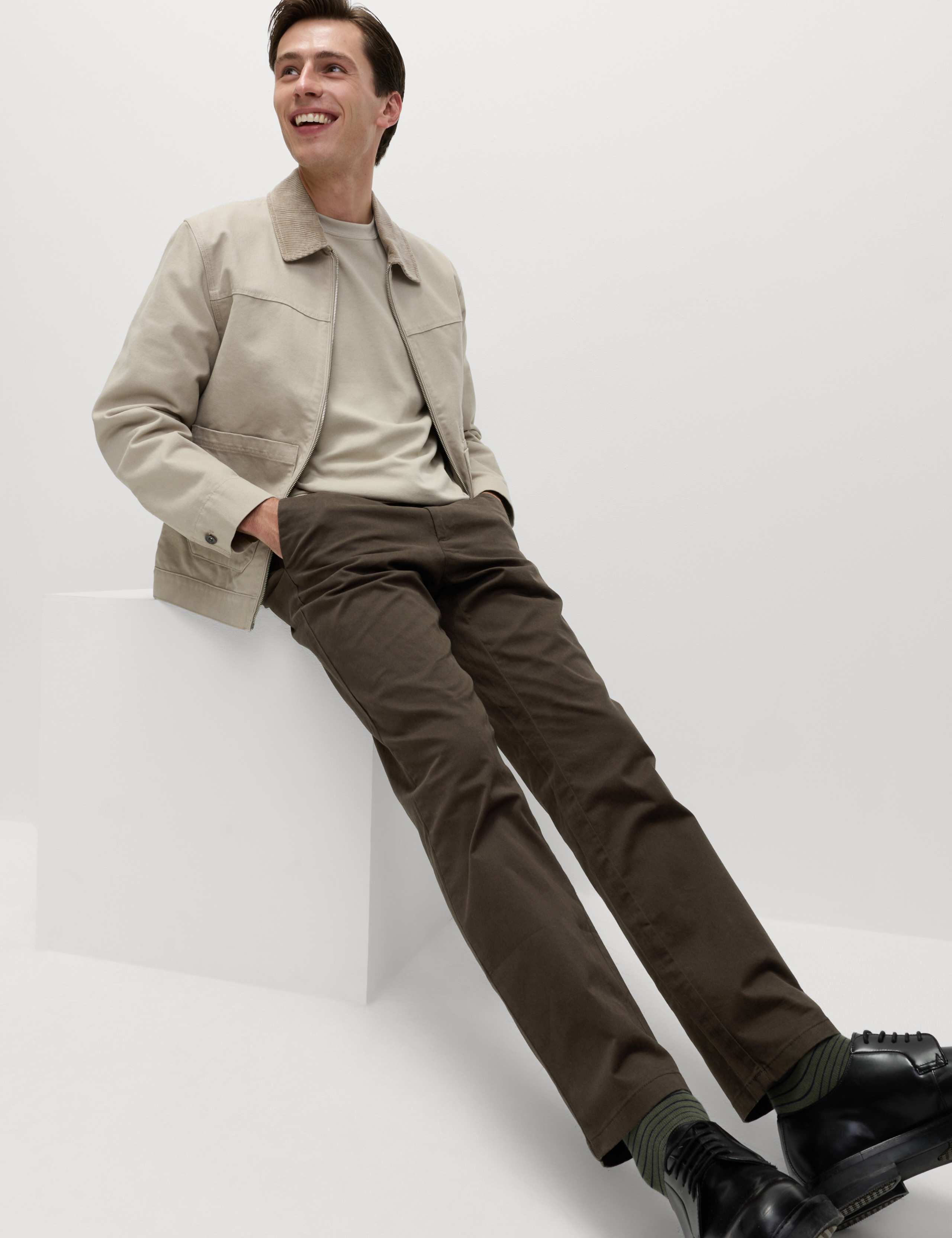 Regular Fit Stretch Chinos 1 of 6