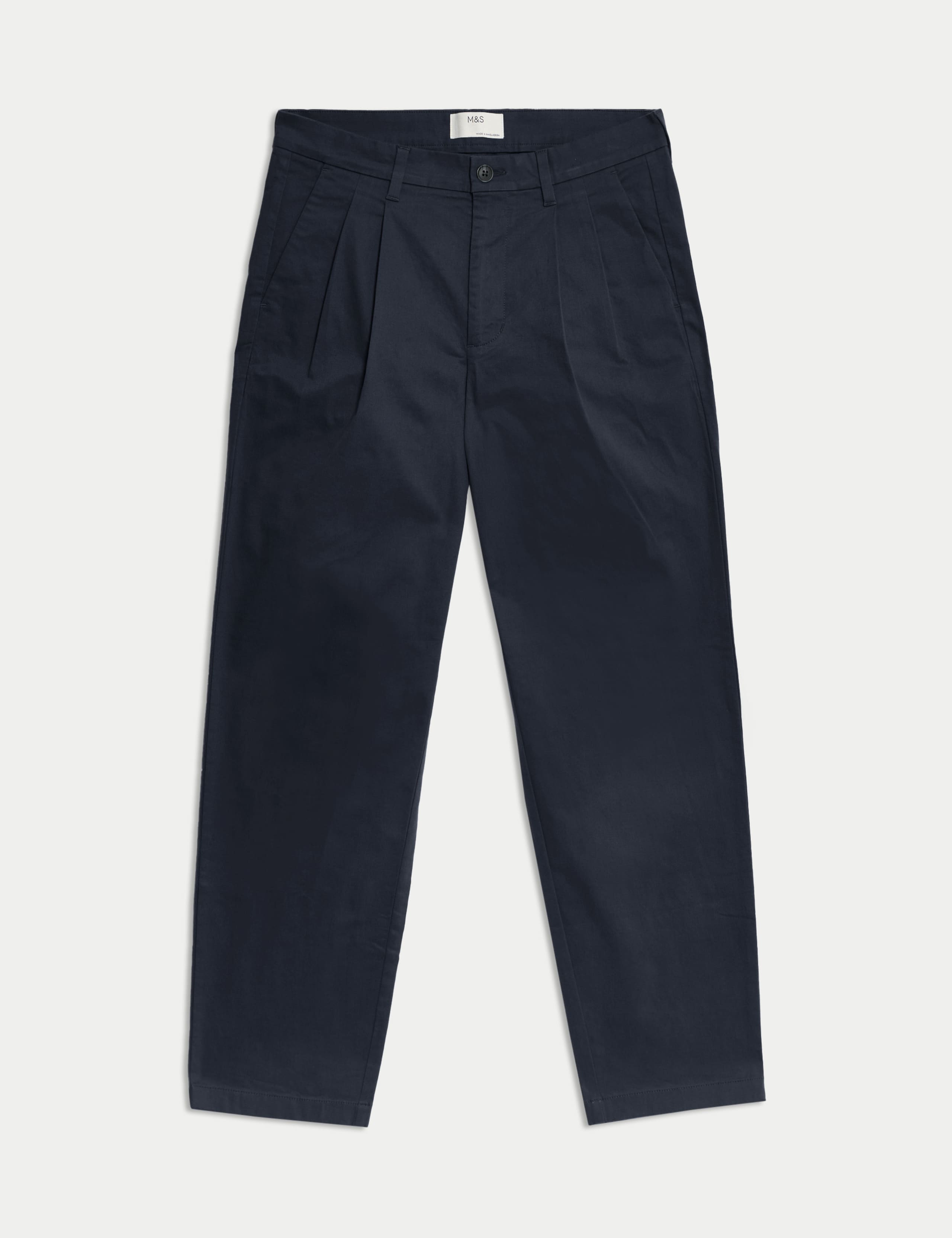 Tapered Fit Twin Pleat Stretch Chinos 2 of 5
