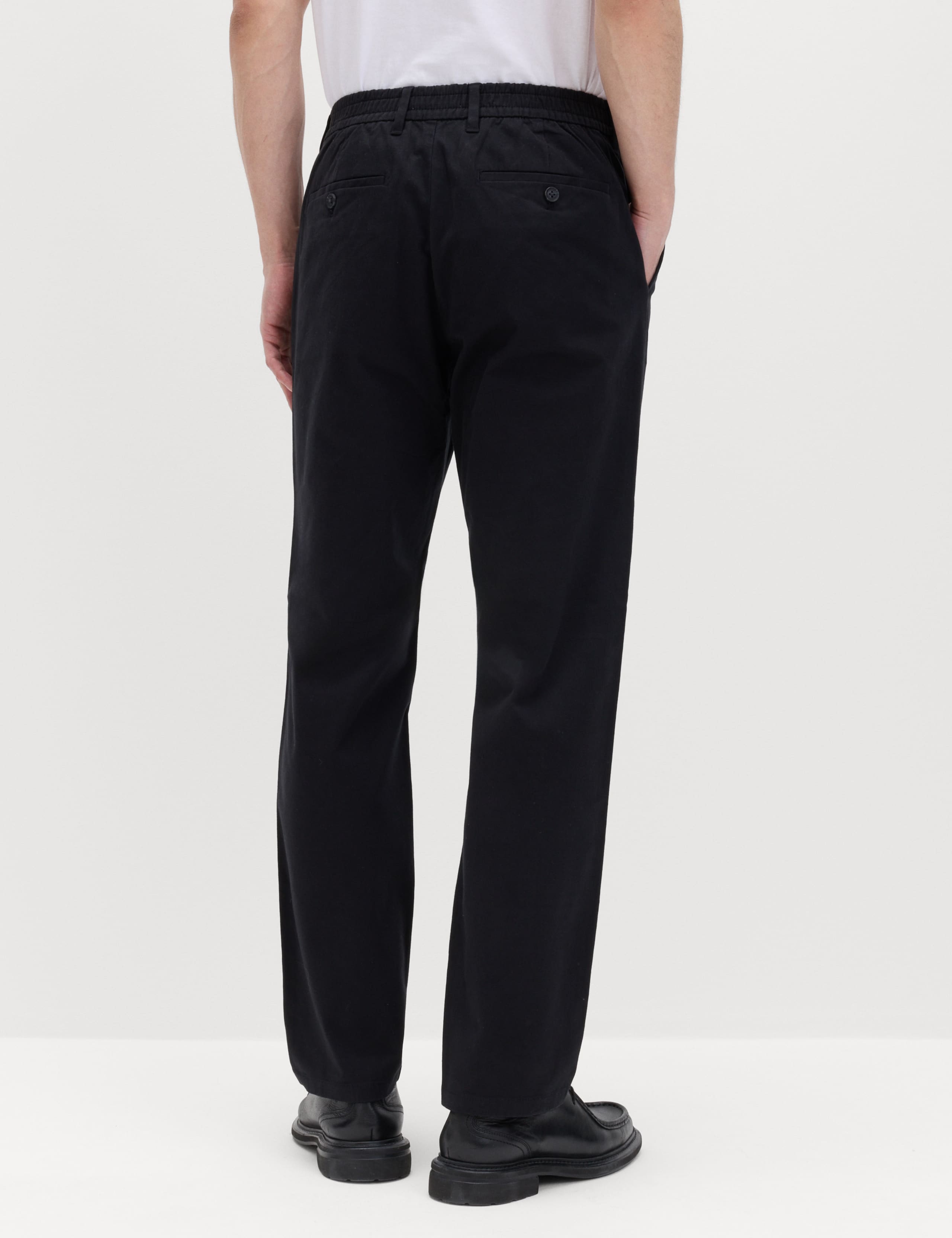 2 Pack Half Elasticated Waist Stretch Chinos 5 of 6