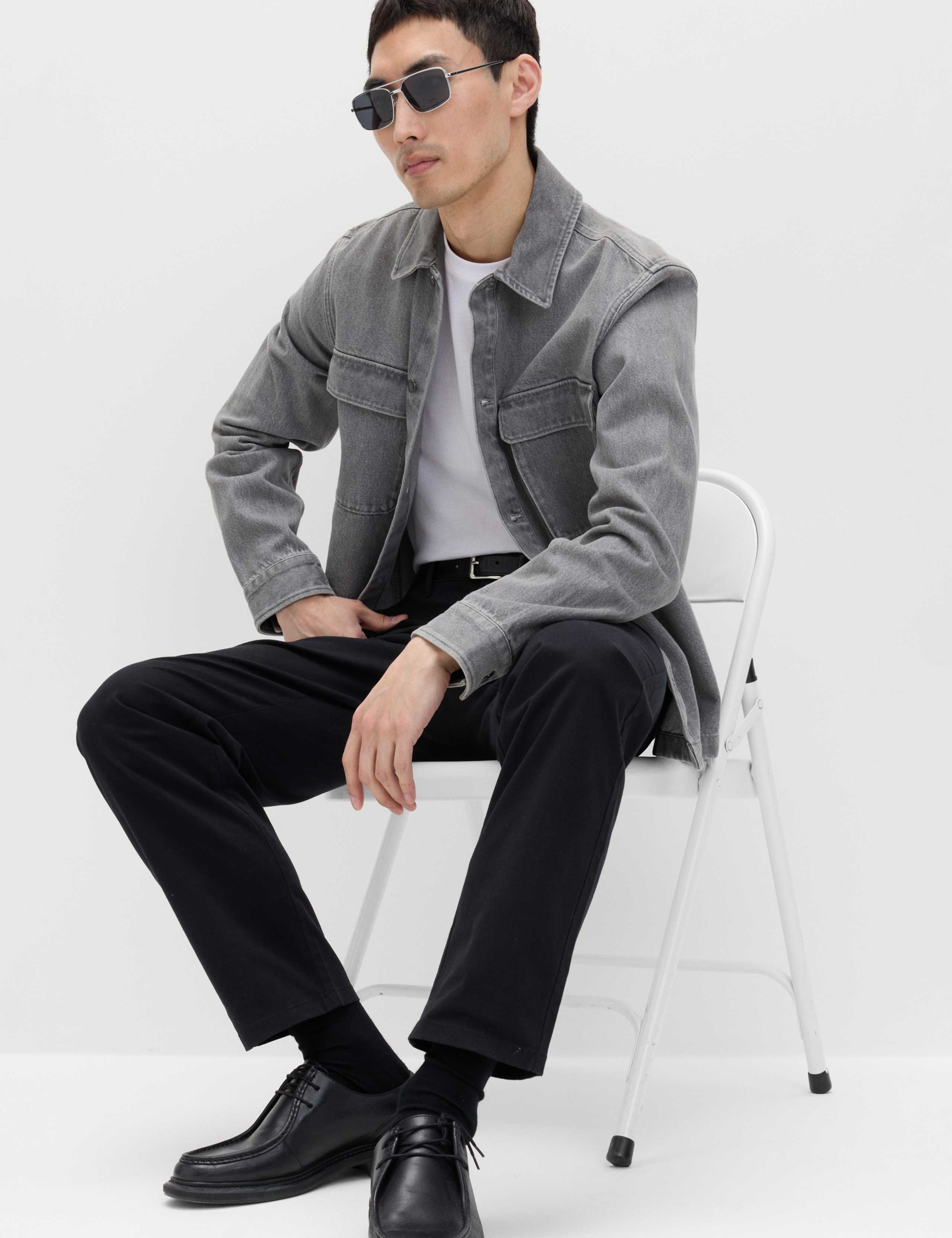 2 Pack Half Elasticated Waist Stretch Chinos 6 of 6