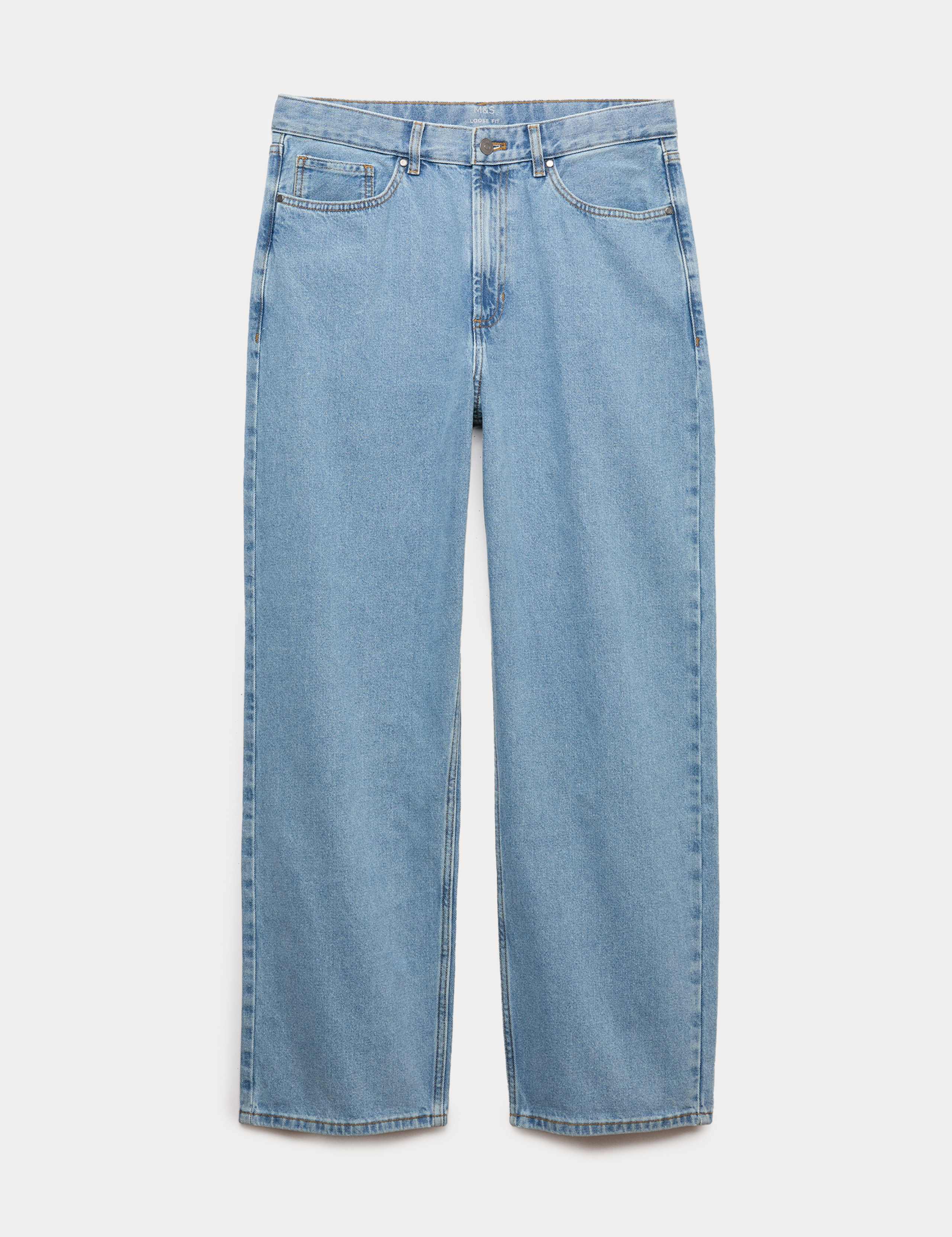 Loose Fit Pure Cotton Rigid Jeans 2 of 8