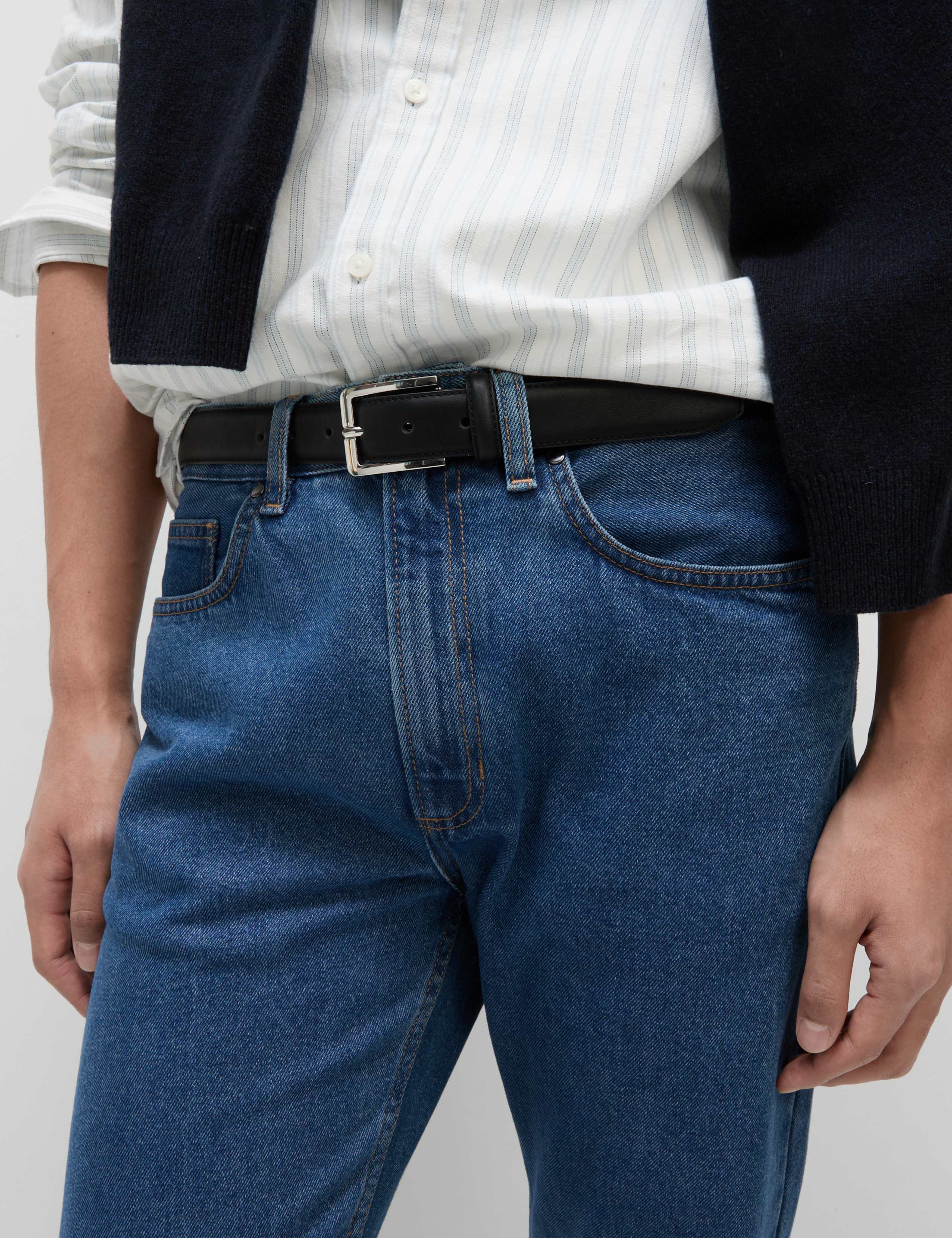 Straight Fit Pure Cotton Jeans 3 of 6