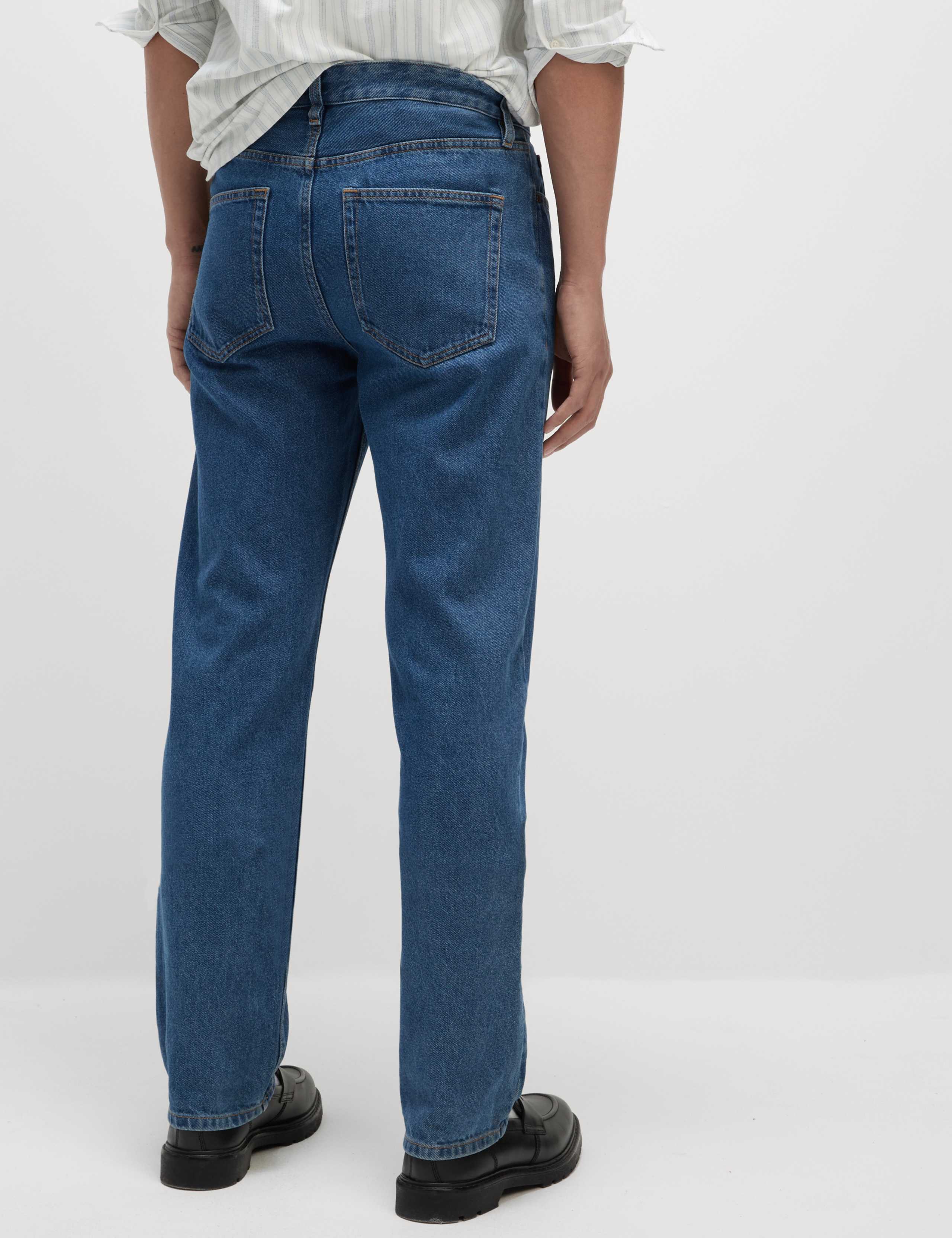 Straight Fit Pure Cotton Jeans 4 of 6