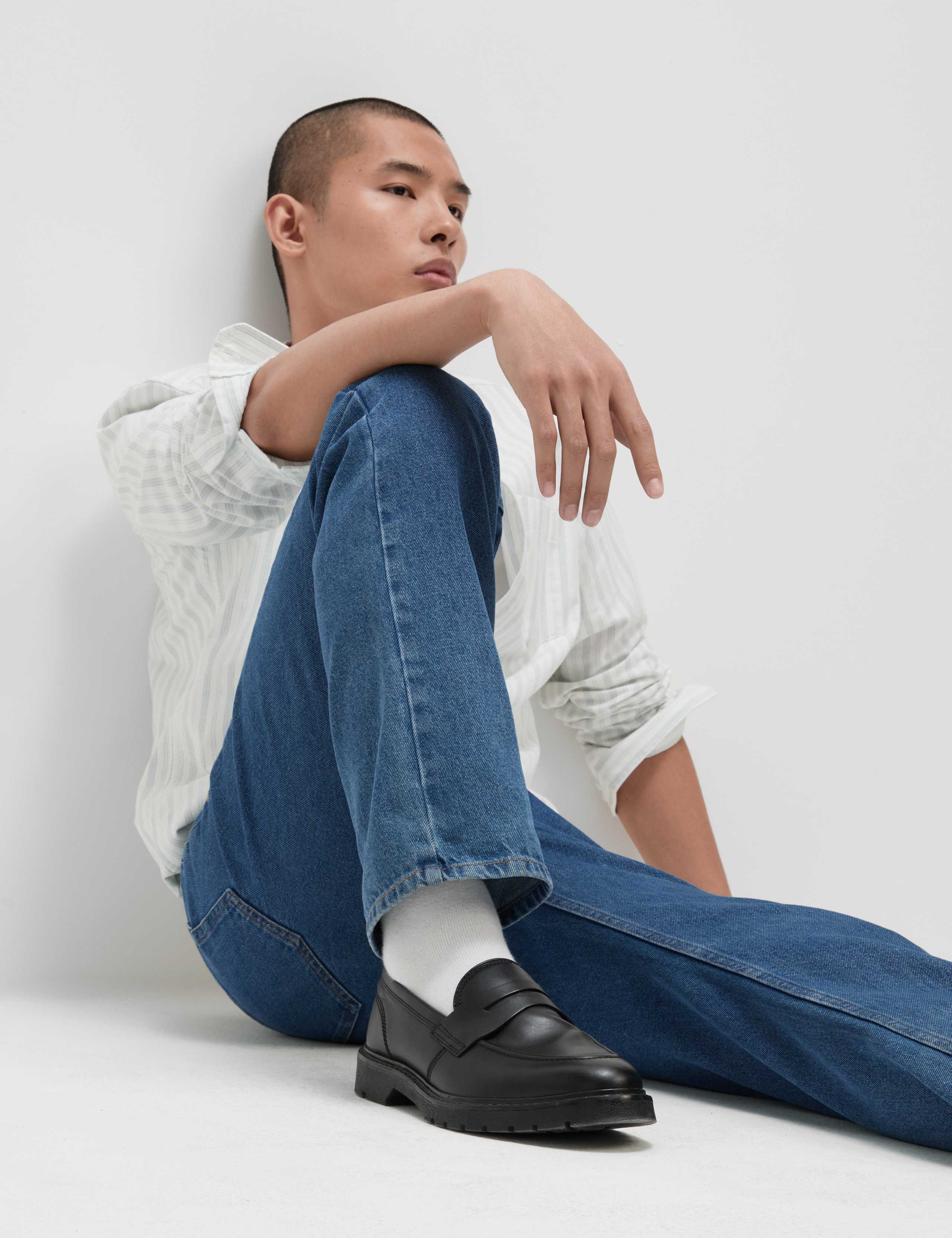 Straight Fit Pure Cotton Jeans 5 of 6