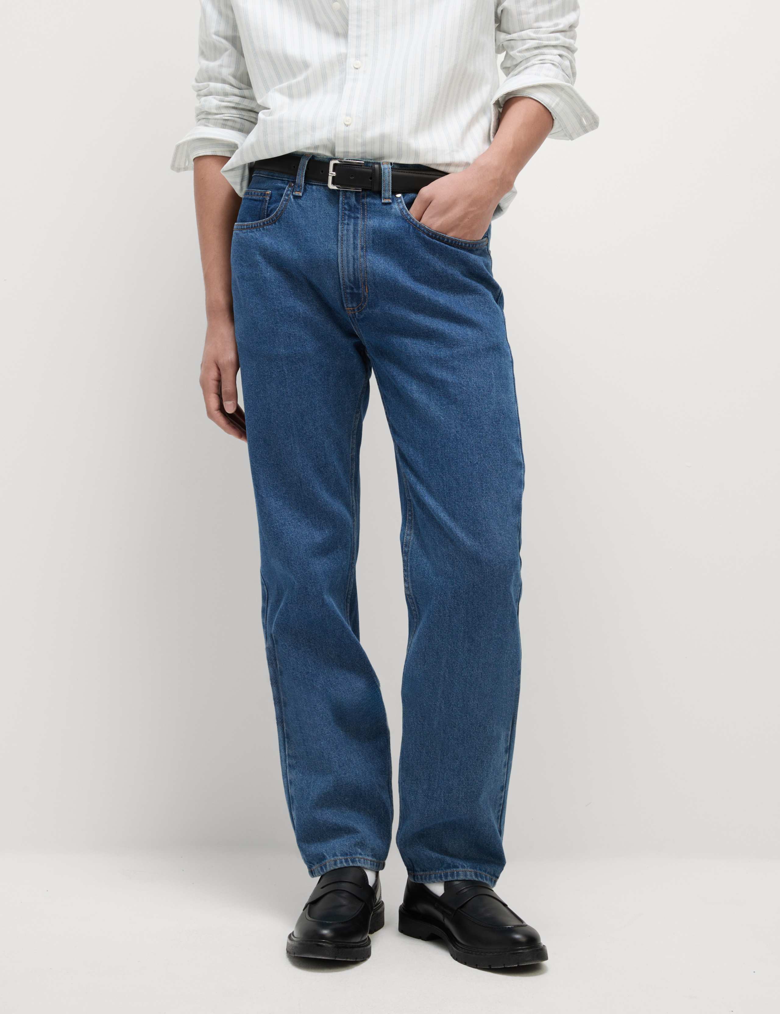 Straight Fit Pure Cotton Jeans 6 of 6