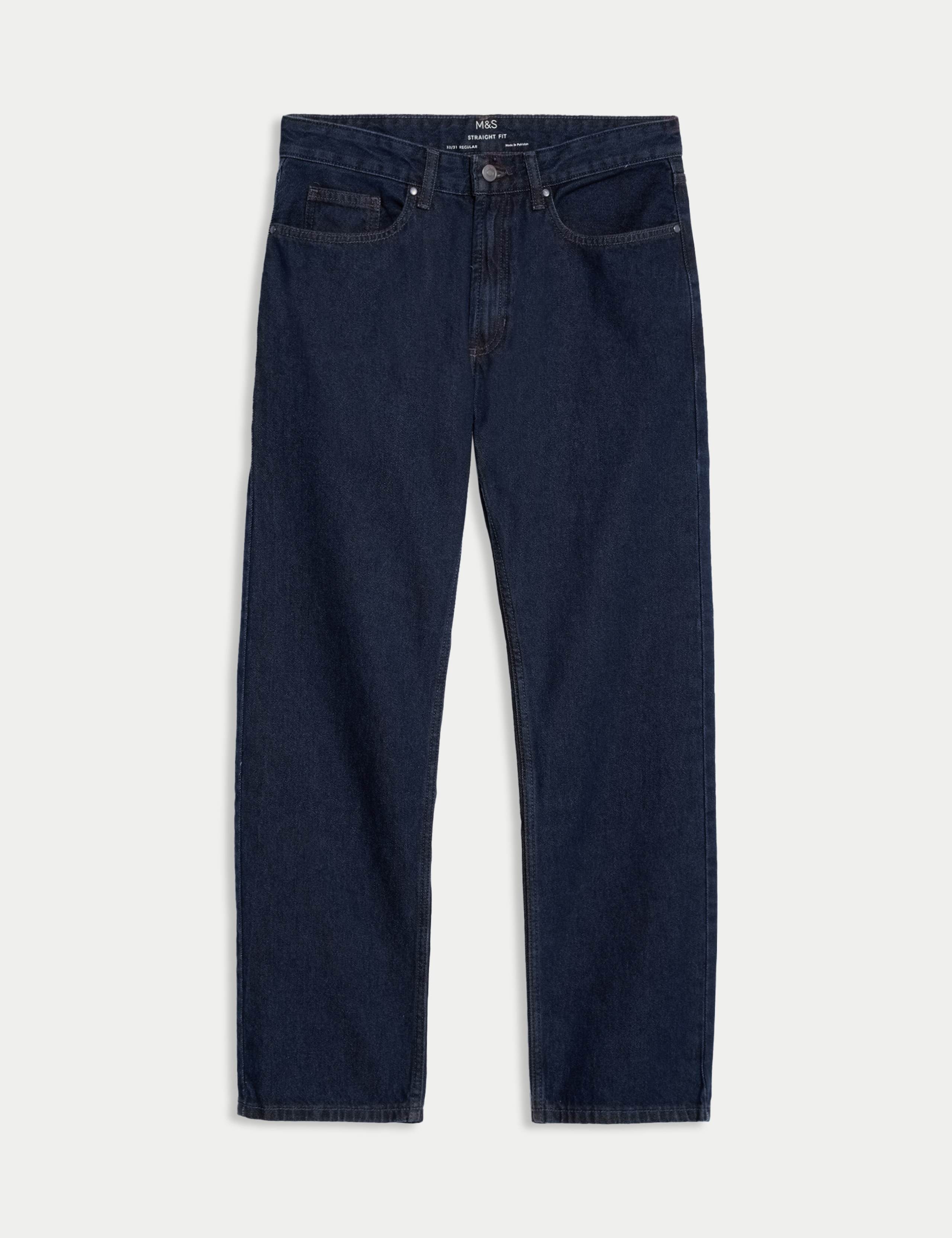 Straight Fit Pure Cotton Jeans 2 of 6