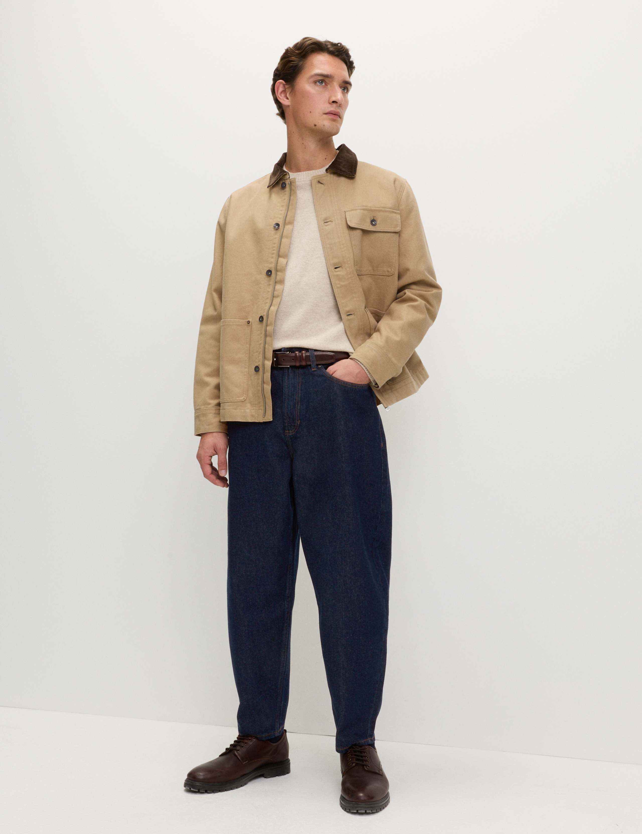 Barrel Fit Pure Cotton Rigid Jeans 6 of 8