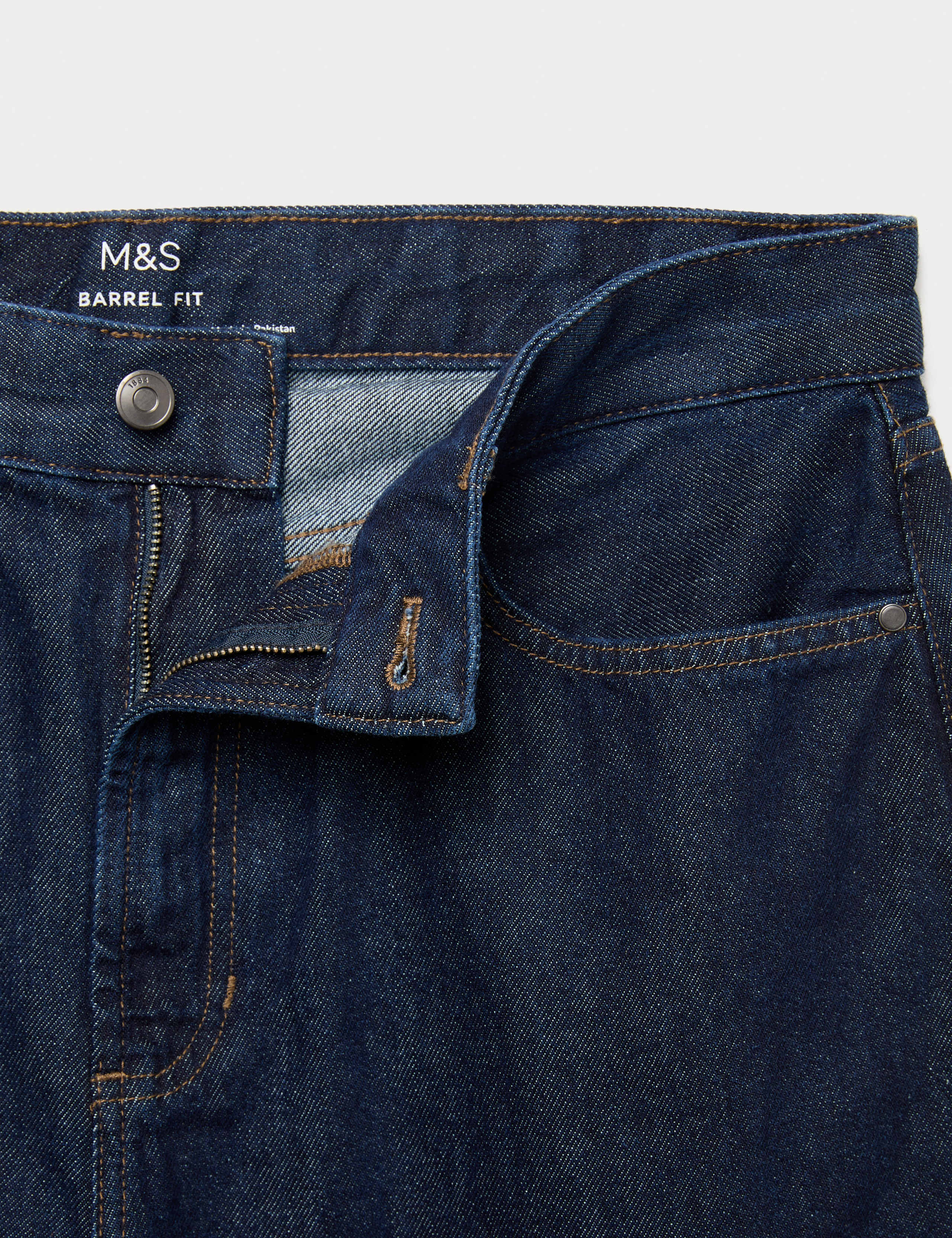 Barrel Fit Pure Cotton Rigid Jeans 7 of 8