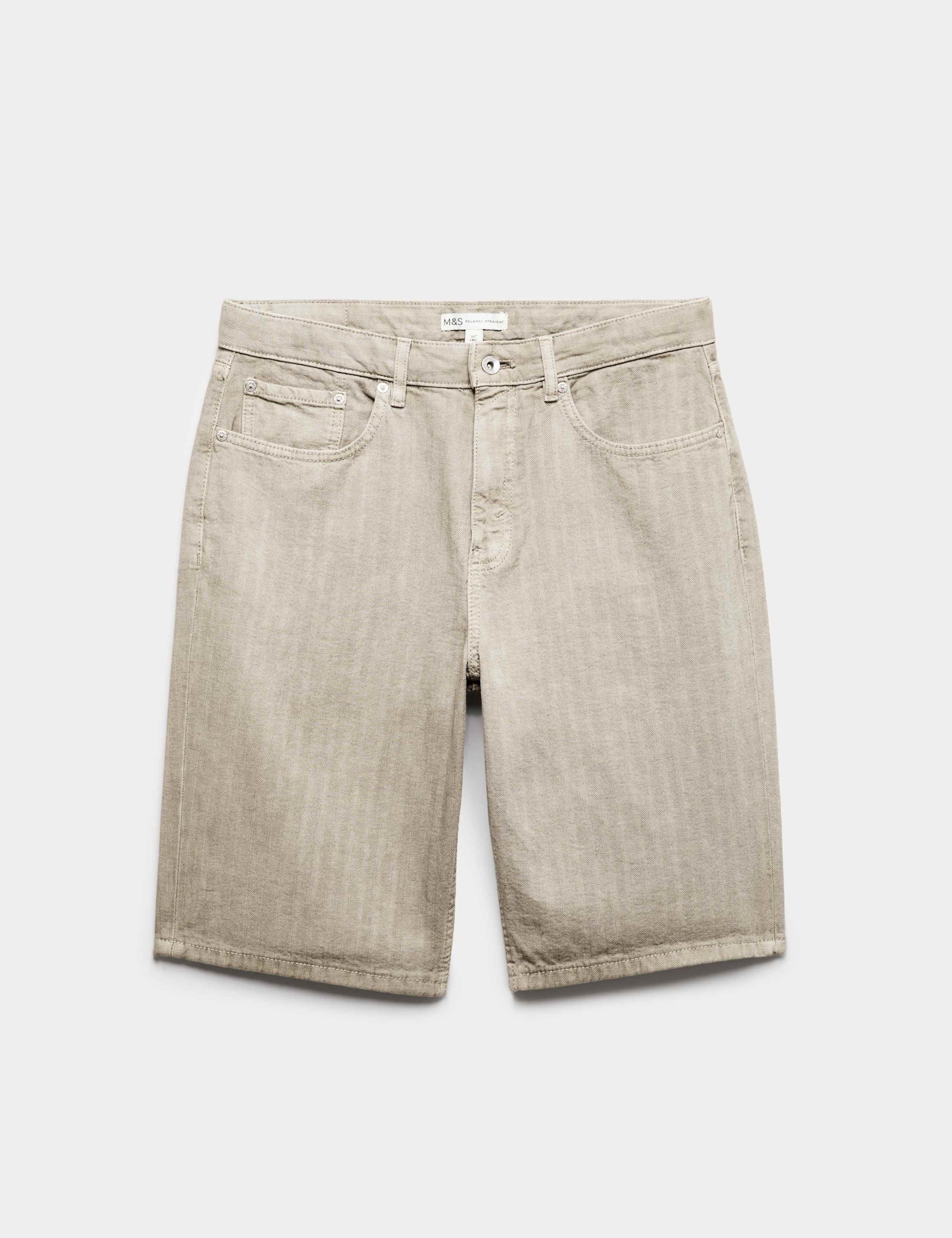 Pure Cotton Striped Rigid Denim Shorts 2 of 6