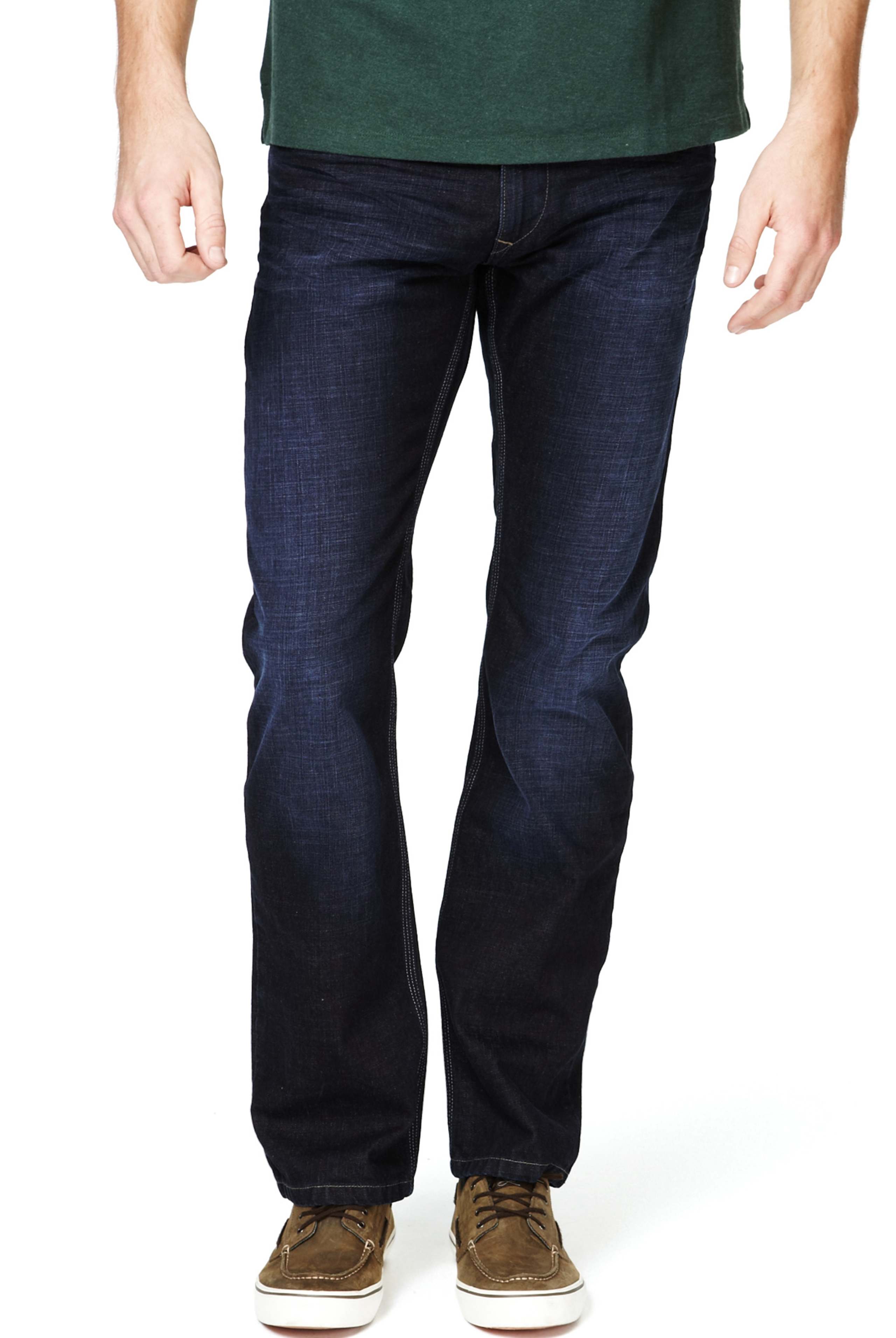 Straight Leg Denim Jeans with Belt 1 of 1
