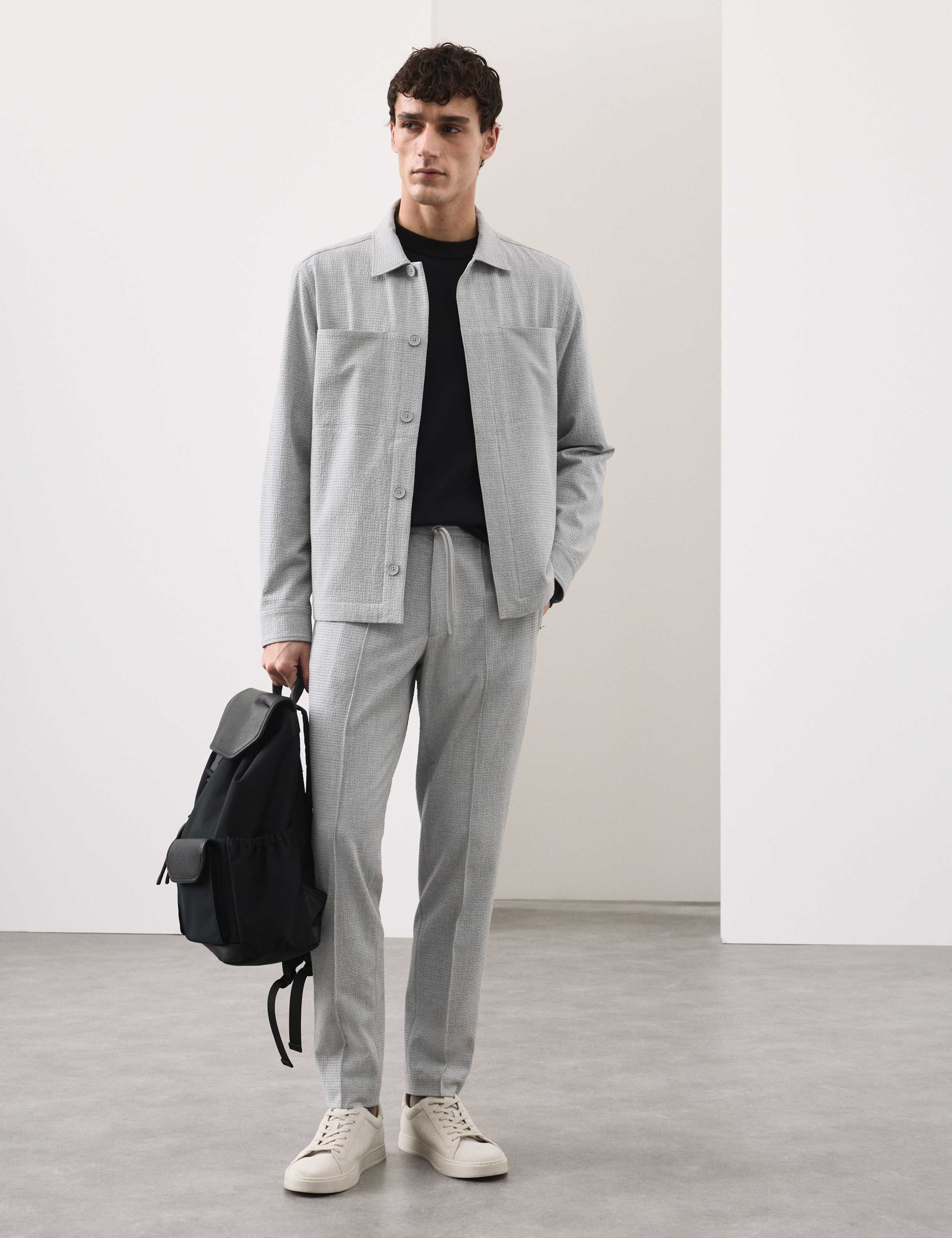 Tapered Fit Seersucker Joggers 6 of 6