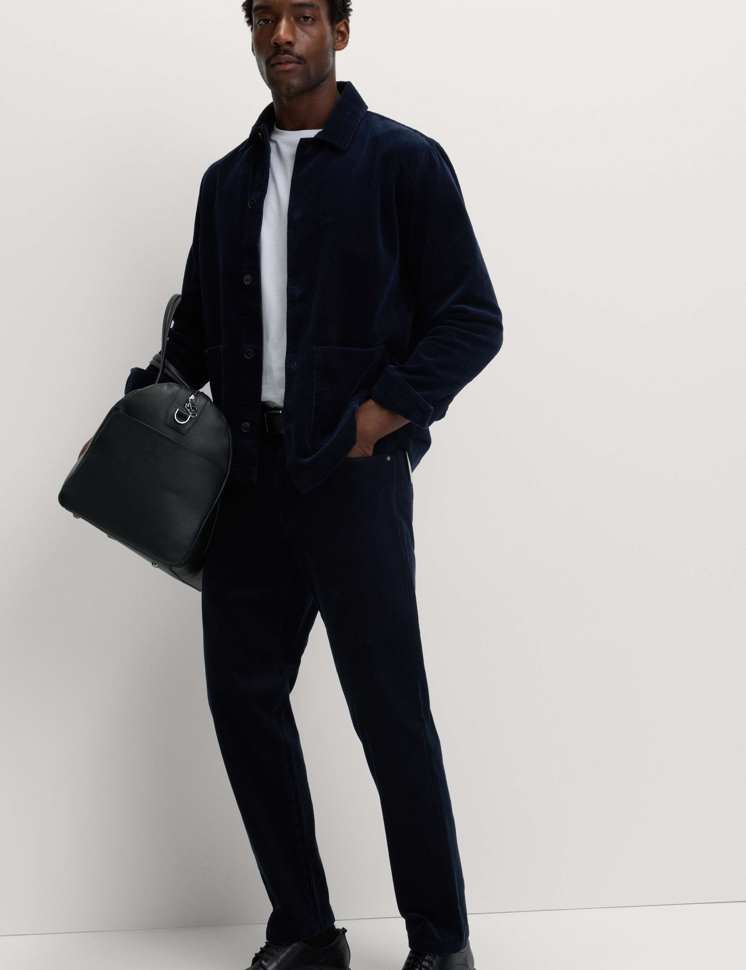 Straight Fit Luxury Corduroy 5 Pocket Trousers 1 of 5