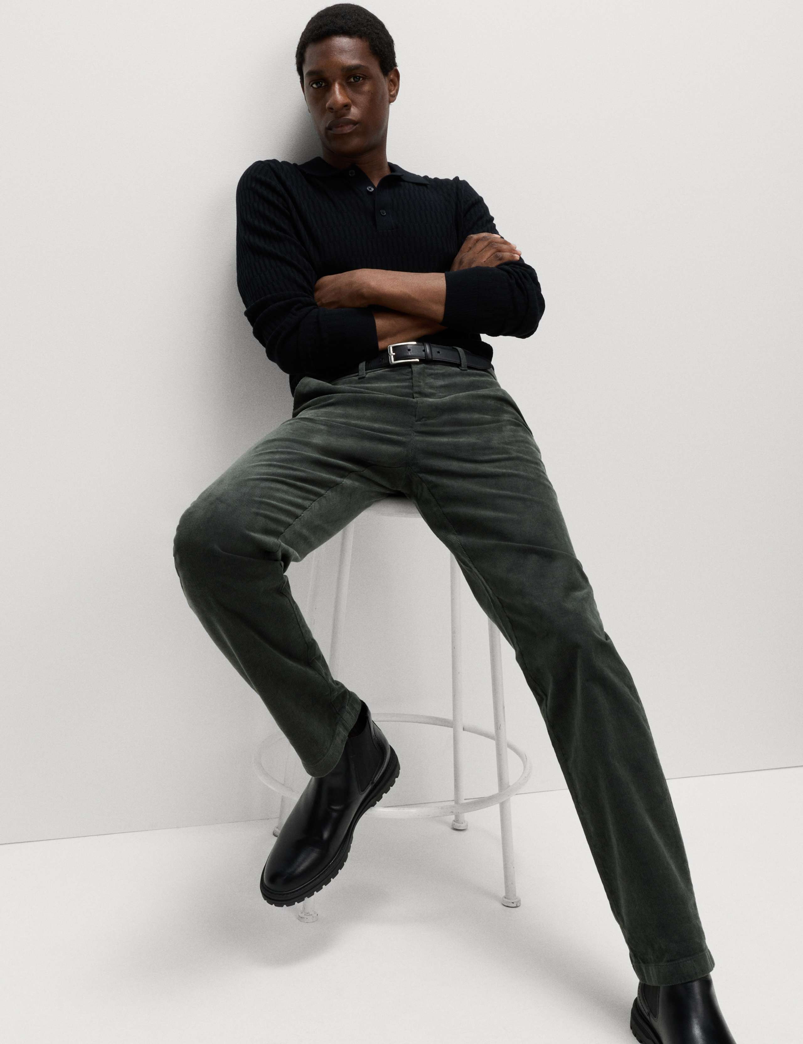 Regular Fit Corduroy Stretch Chinos 5 of 6