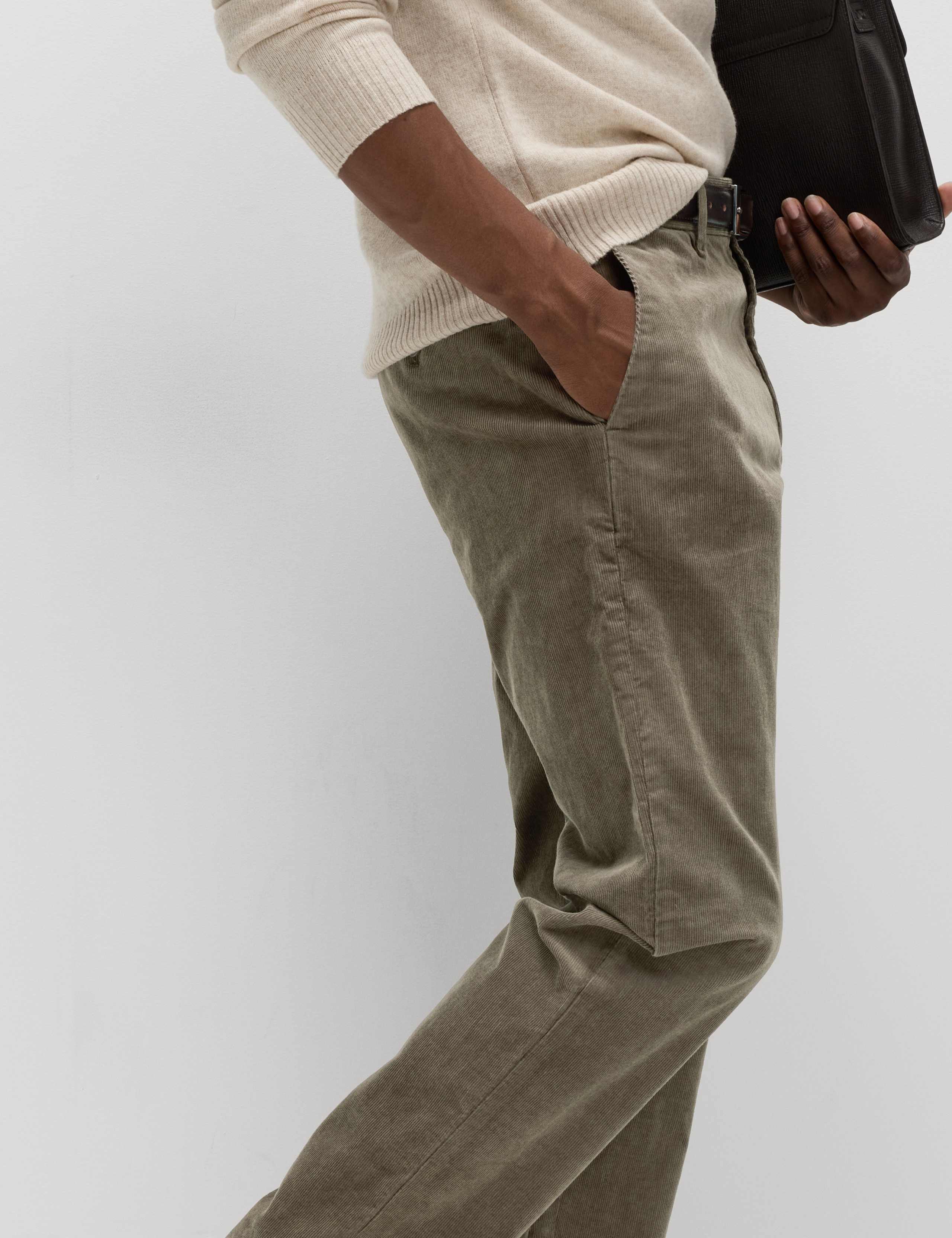 Regular Fit Corduroy Stretch Chinos 1 of 5