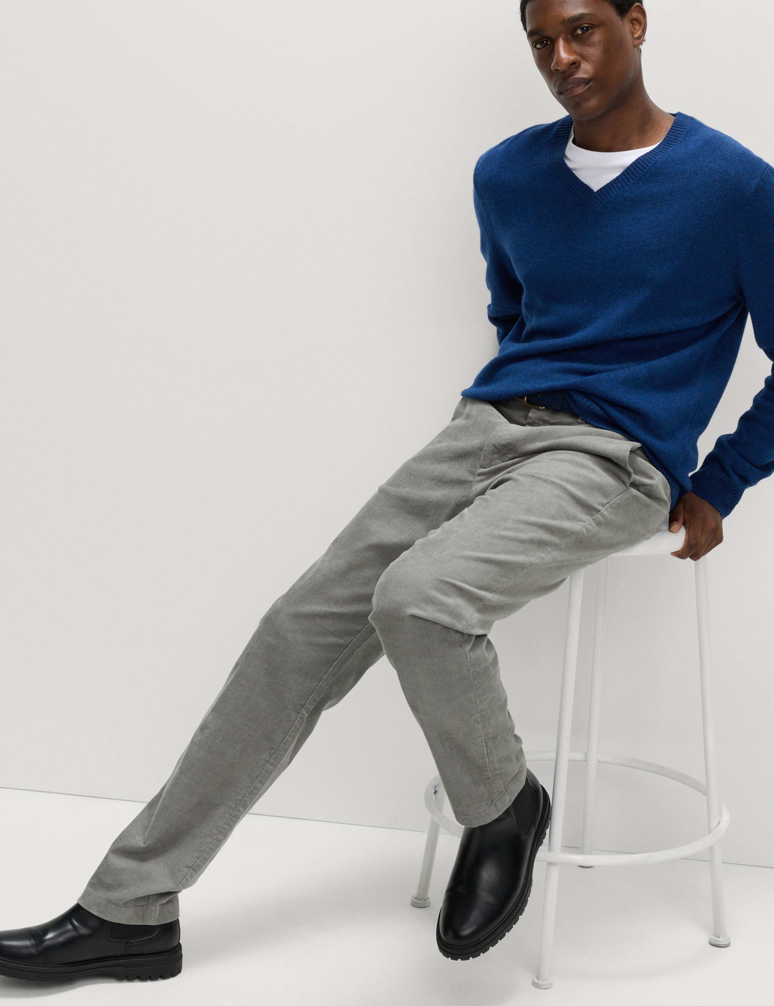 Regular Fit Corduroy Stretch Chinos 3 of 4