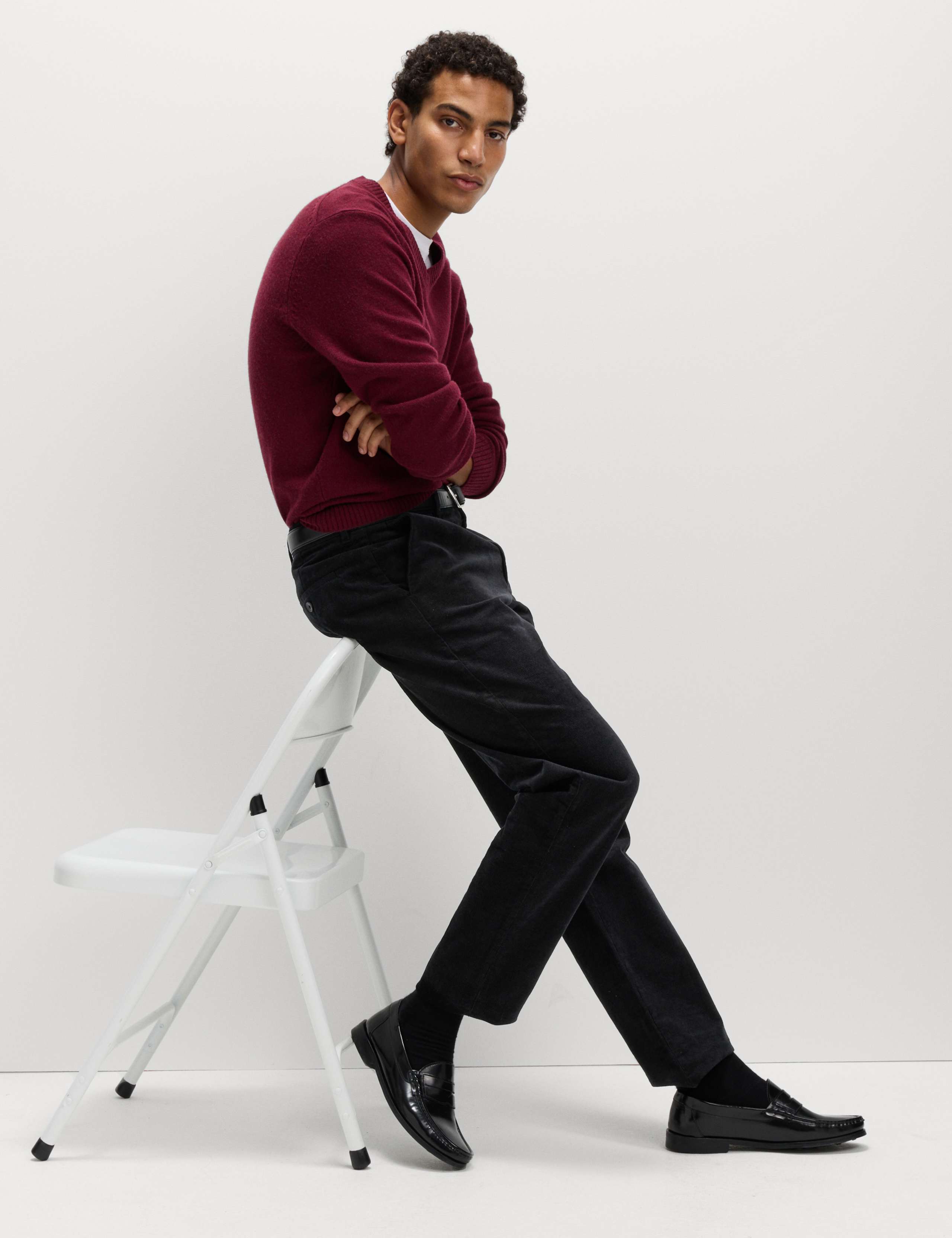 Regular Fit Corduroy Stretch Chinos 1 of 5