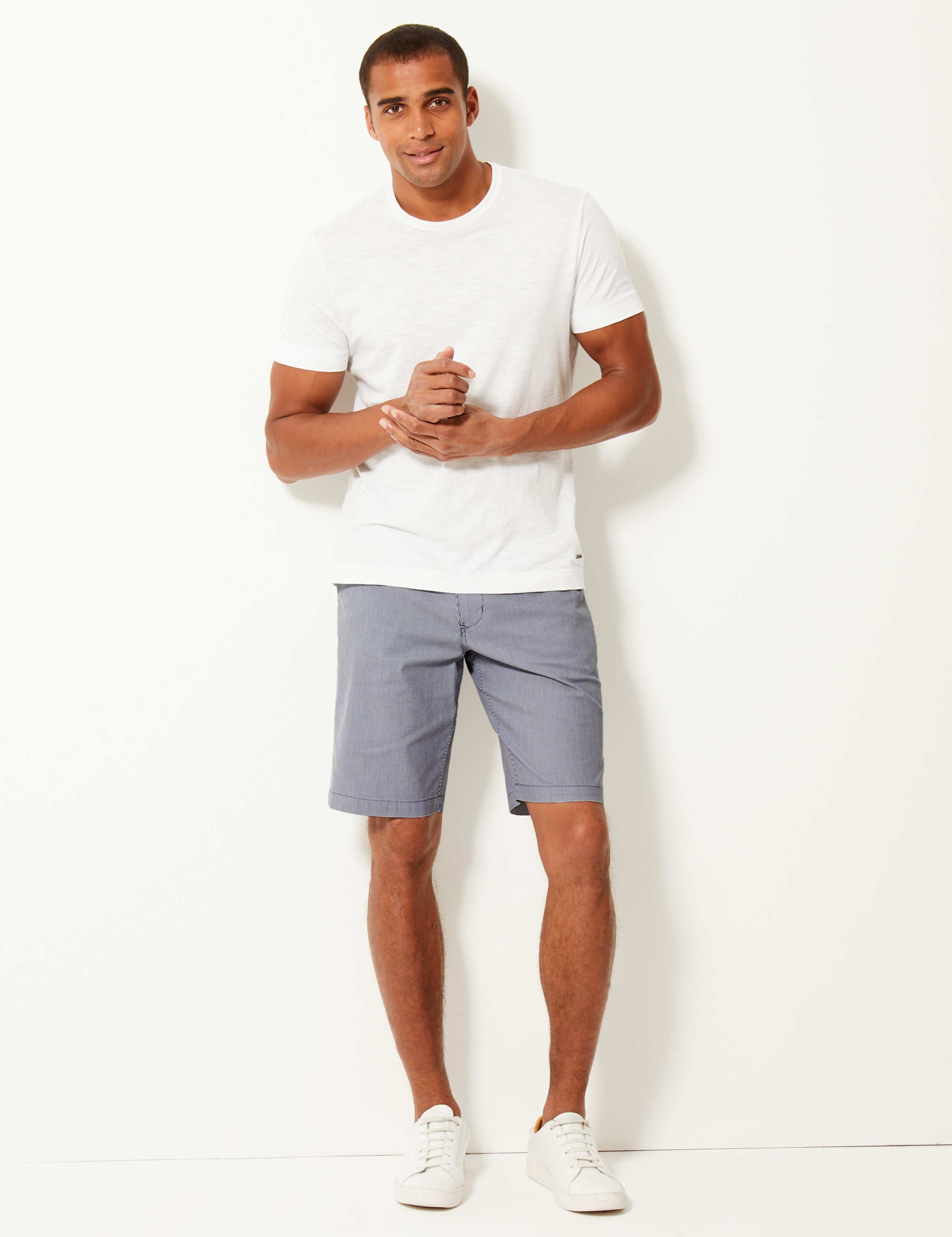 Cotton Rich Shorts with Stretch 1 of 4