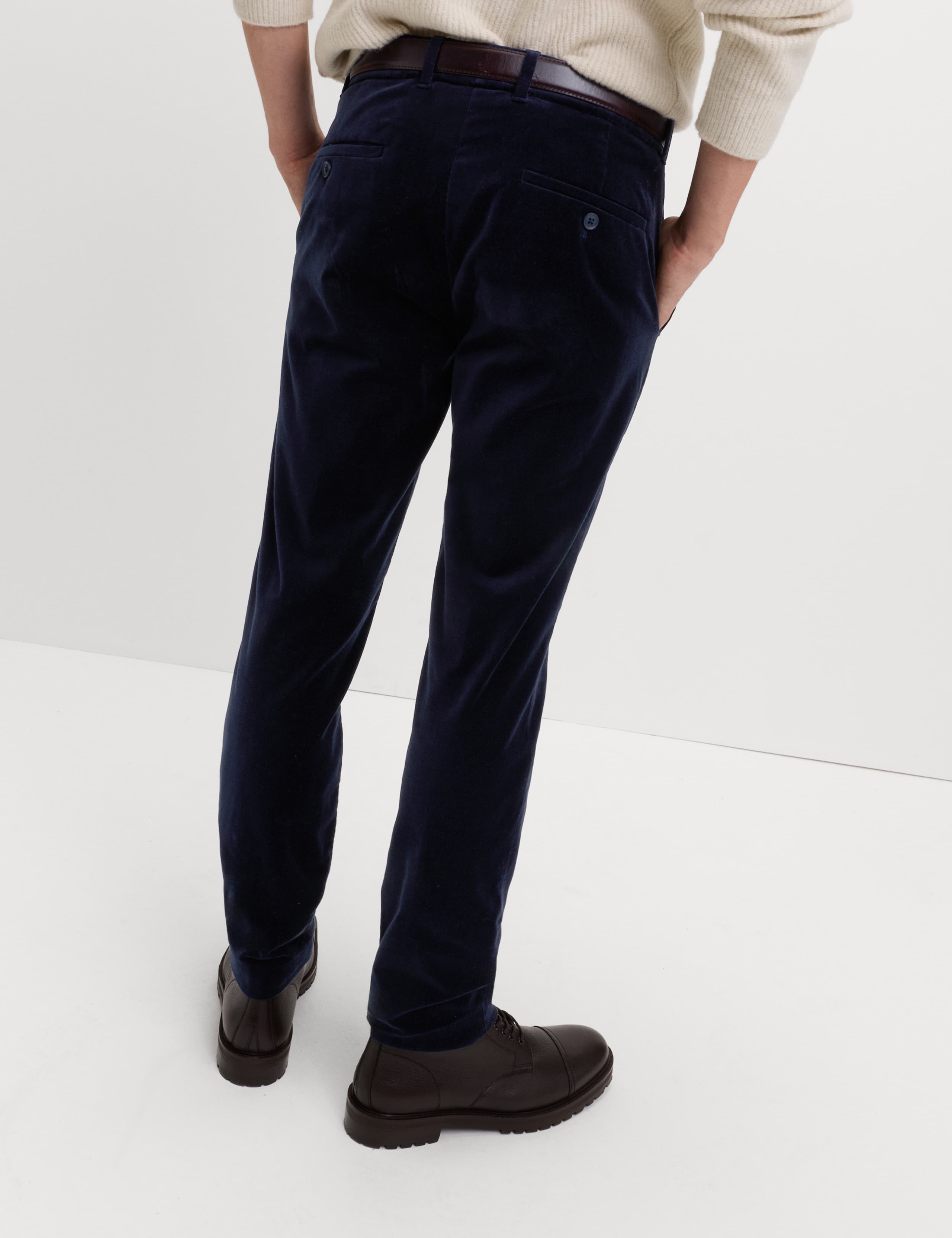 Slim Fit Velvet Stretch Trousers 5 of 5