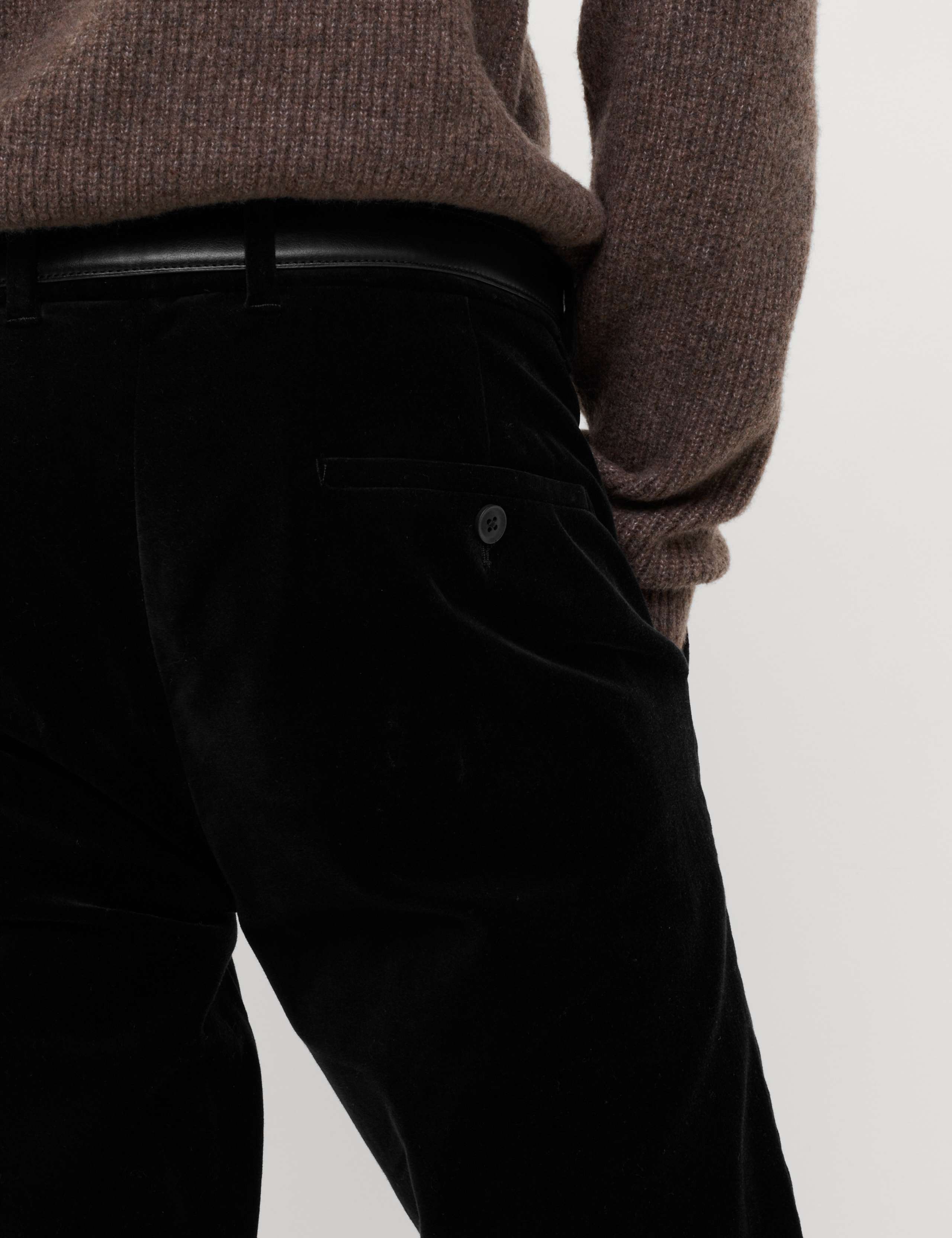 Slim Fit Velvet Stretch Trousers 6 of 6