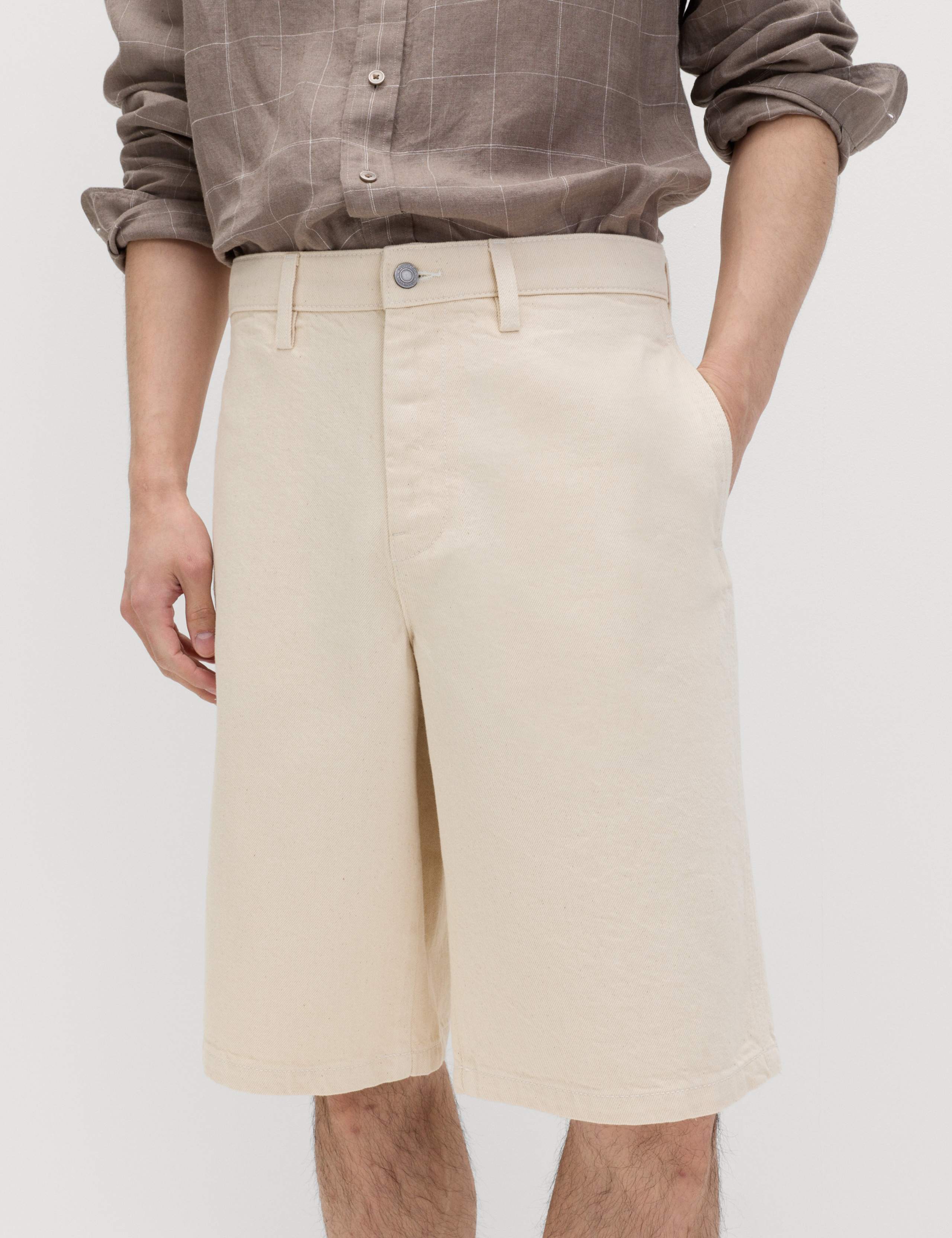 Baggy Fit Pure Cotton Denim Shorts 3 of 6