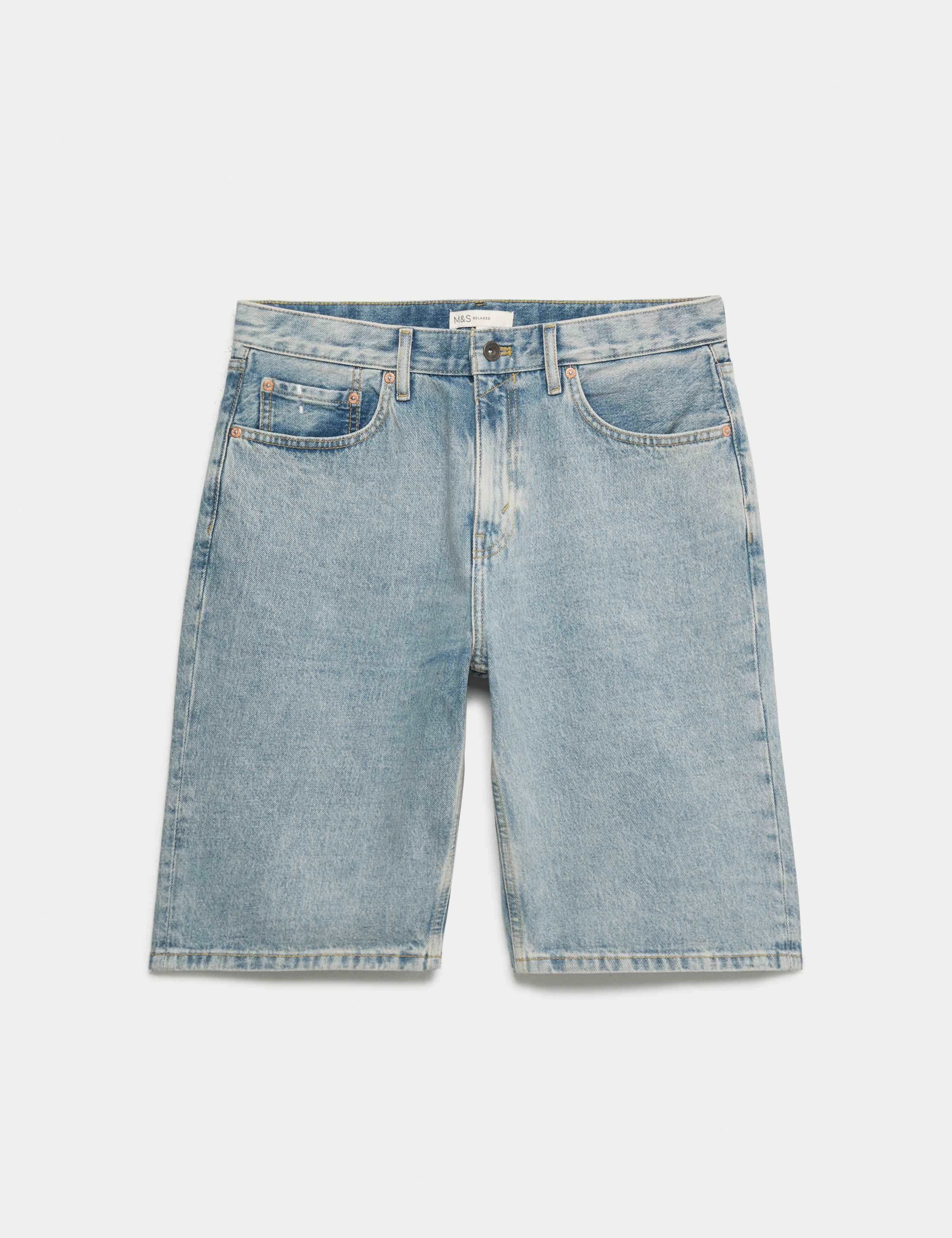Straight Leg Rigid Denim Shorts 2 of 6