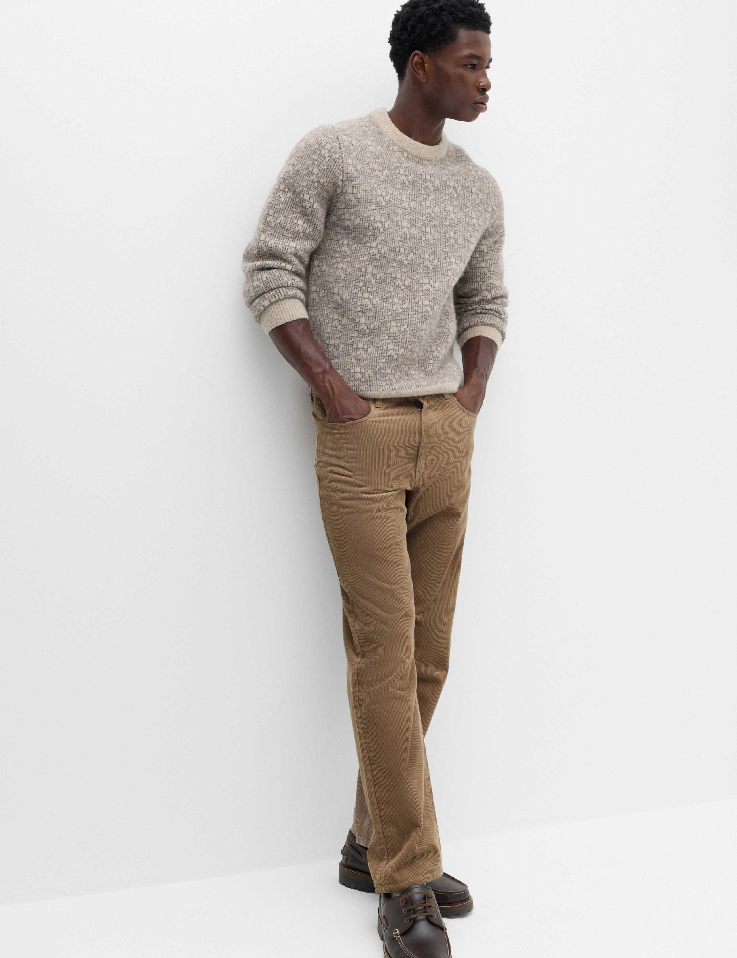 Straight Fit Pure Cotton Corduroy 5 Pocket Trousers 6 of 7