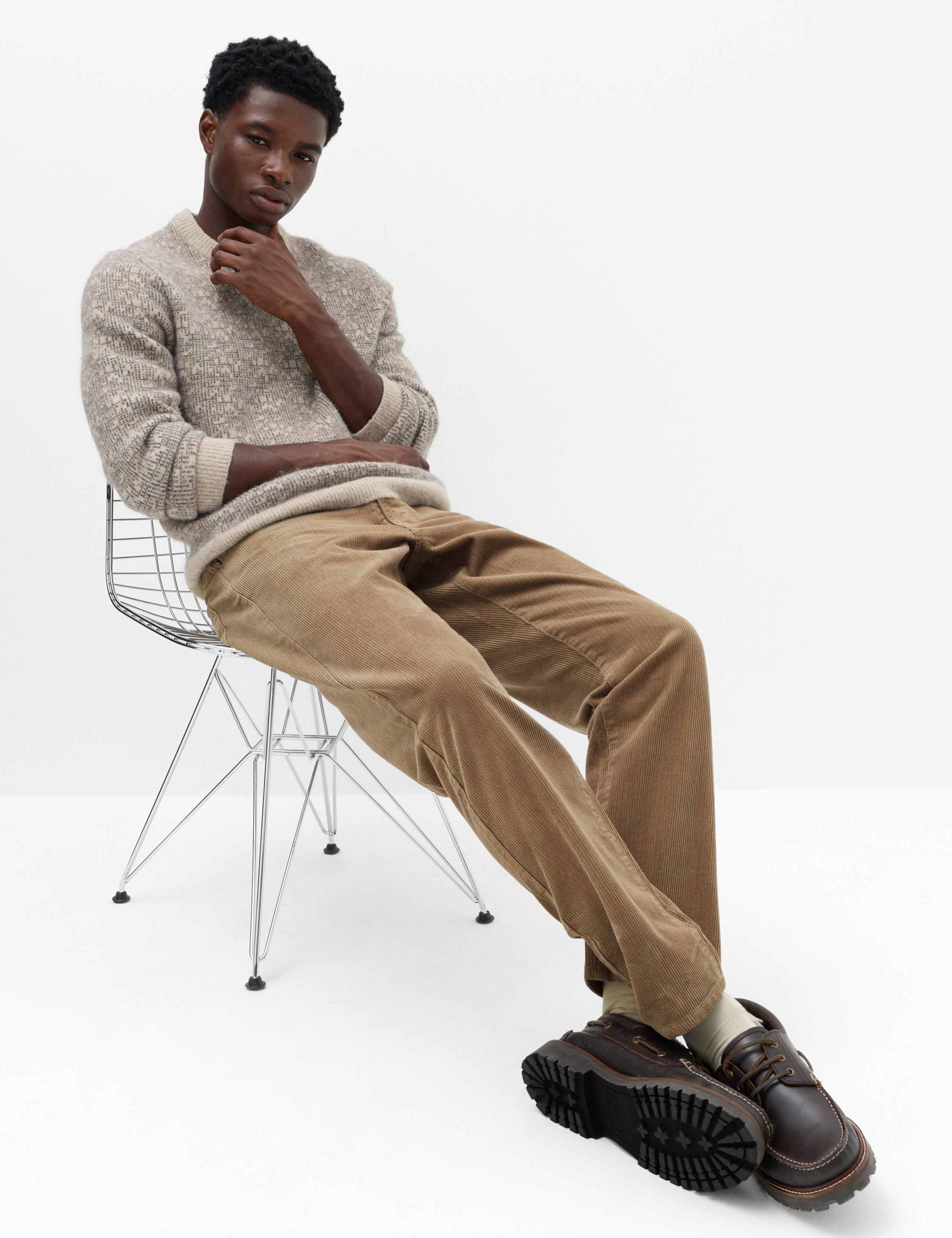 Straight Fit Pure Cotton Corduroy 5 Pocket Trousers 7 of 7