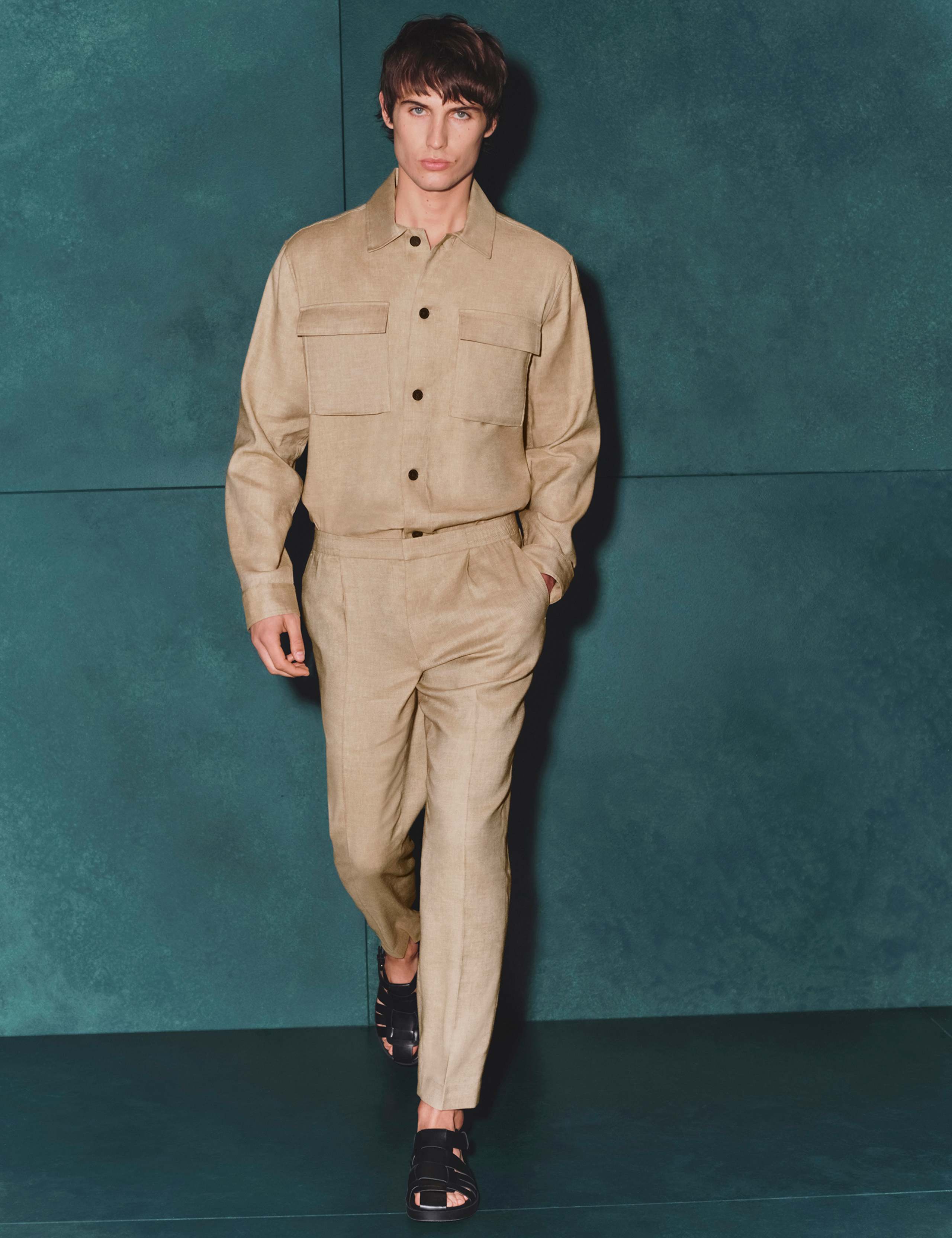 Performance Linen Blend Trousers 1 of 7