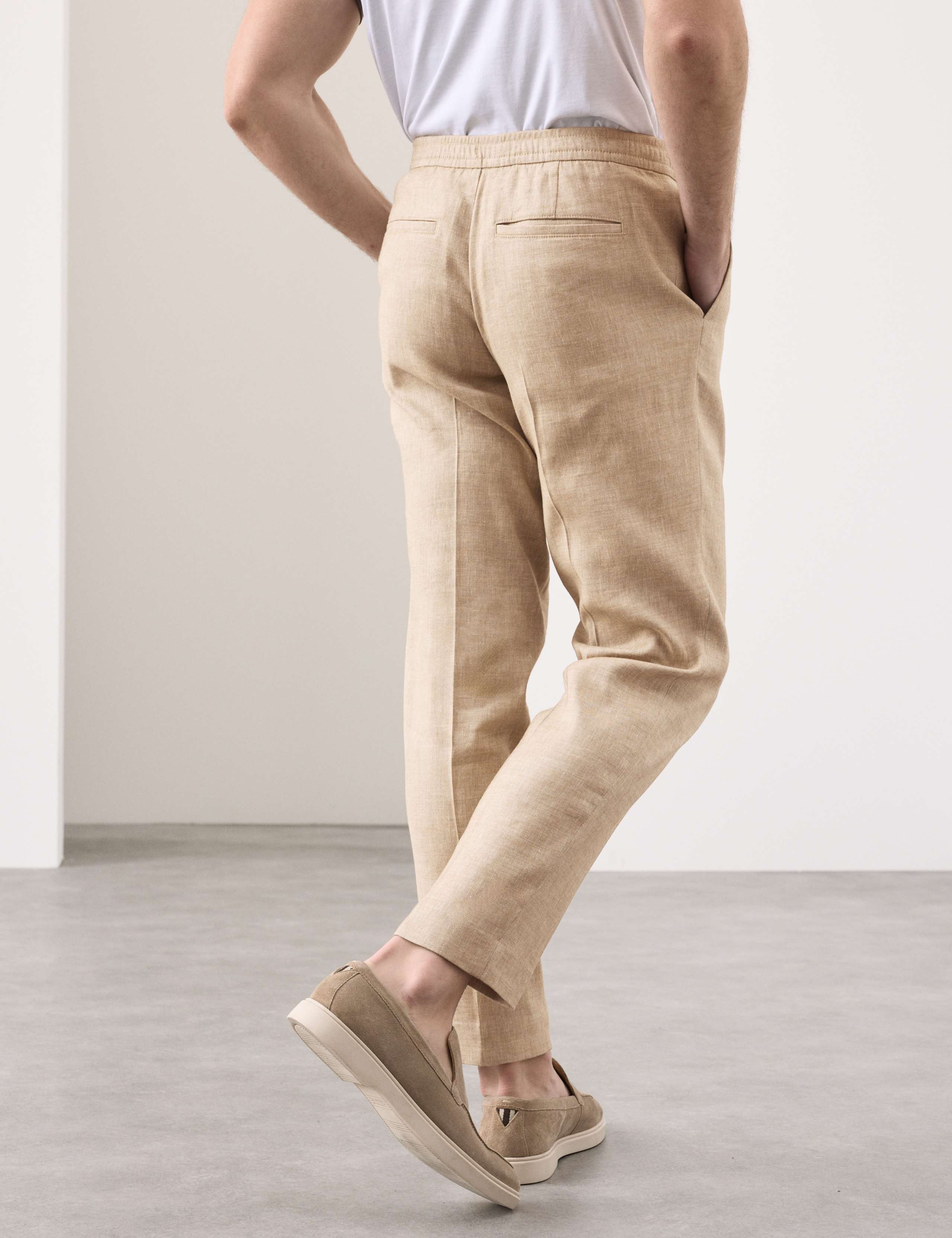 Performance Linen Blend Suit Trousers 4 of 6