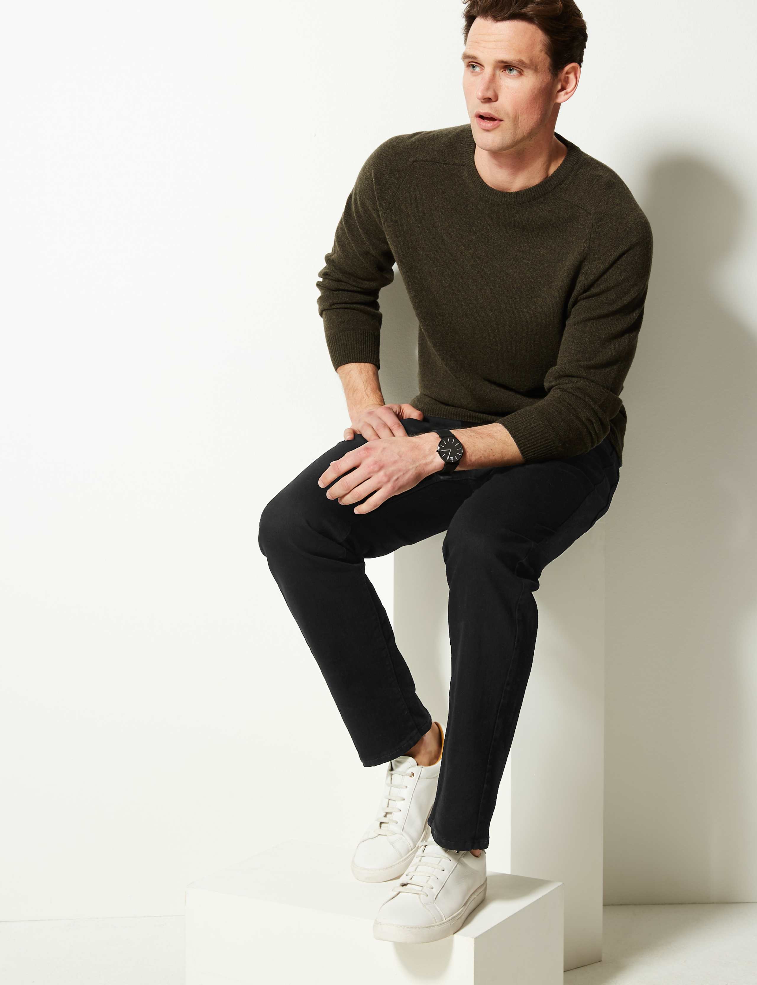Tapered Fit Stretch Jeans with Stormwear™ 1 of 6
