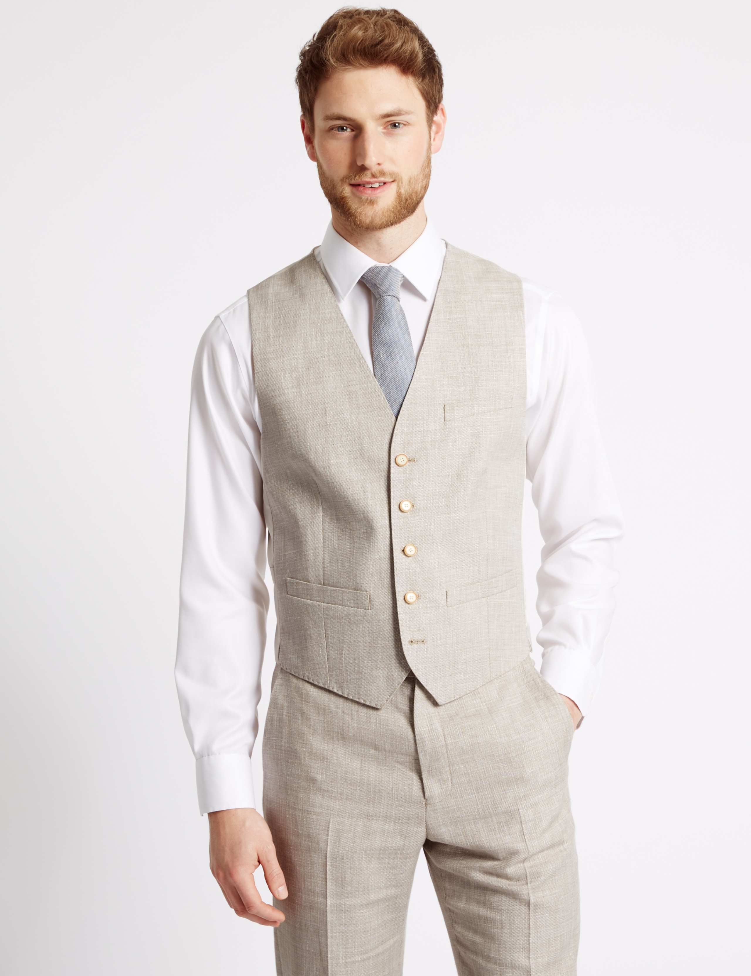 Linen Miracle Regular Fit Waistcoat 1 of 5