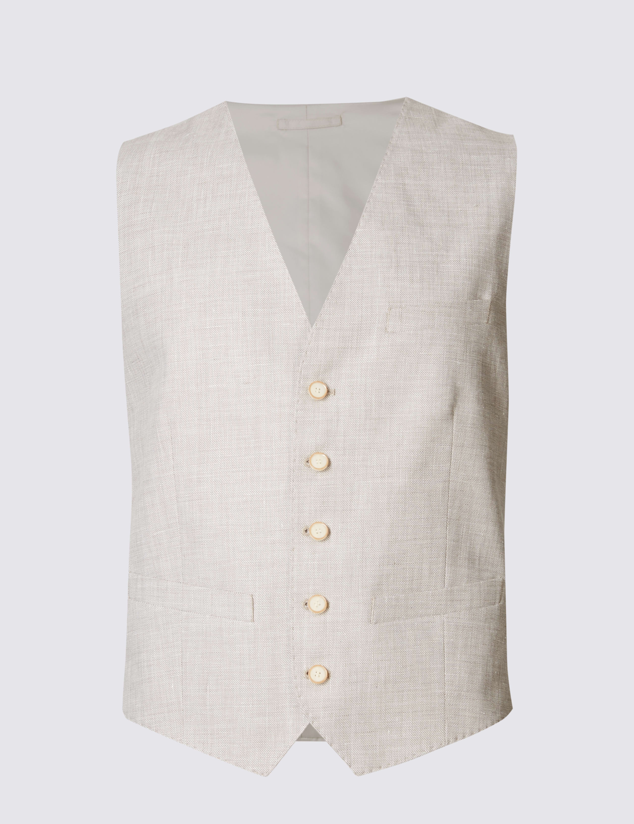 Linen Miracle Regular Fit Waistcoat 2 of 5