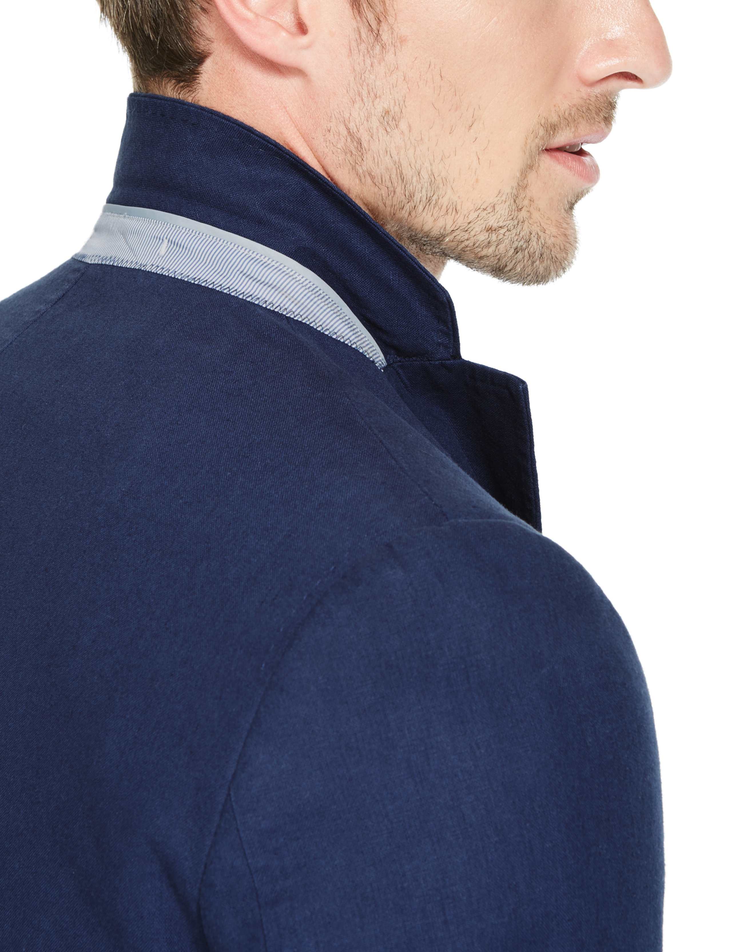 Linen Blend Slim Fit 2 Button Jacket 5 of 9