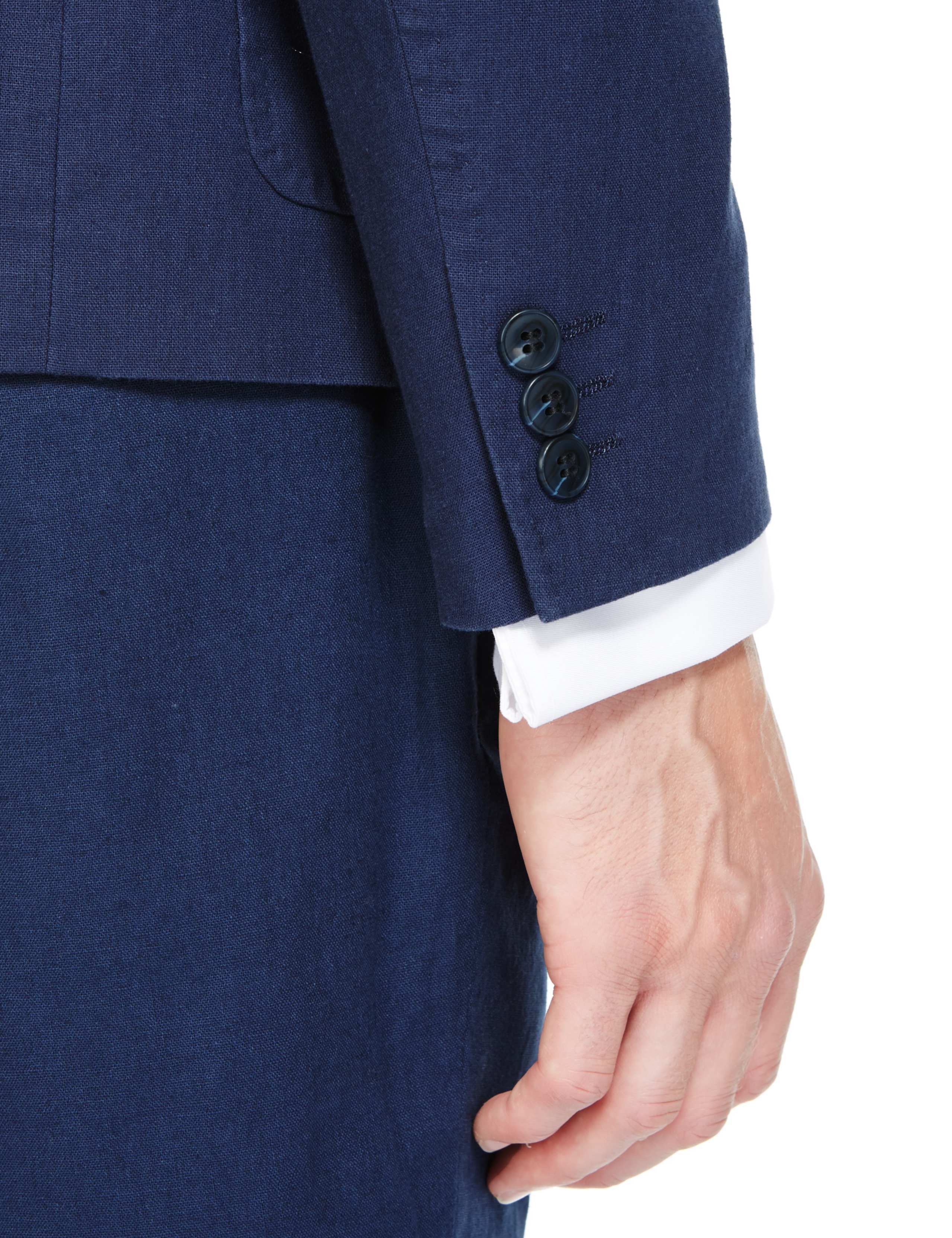 Linen Blend Slim Fit 2 Button Jacket 6 of 9
