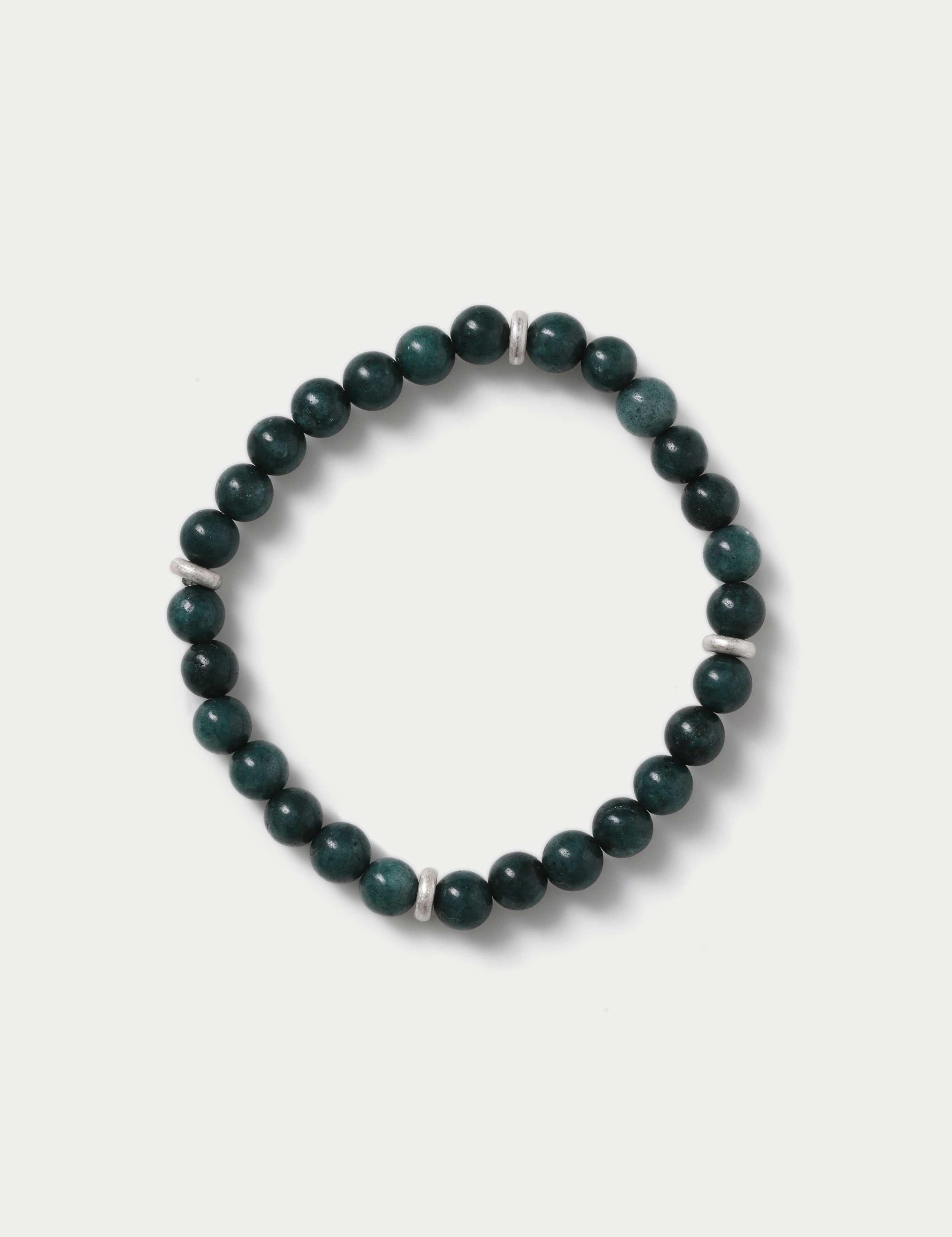 Natural Stone Beaded Stretch Bracelet 2 of 2