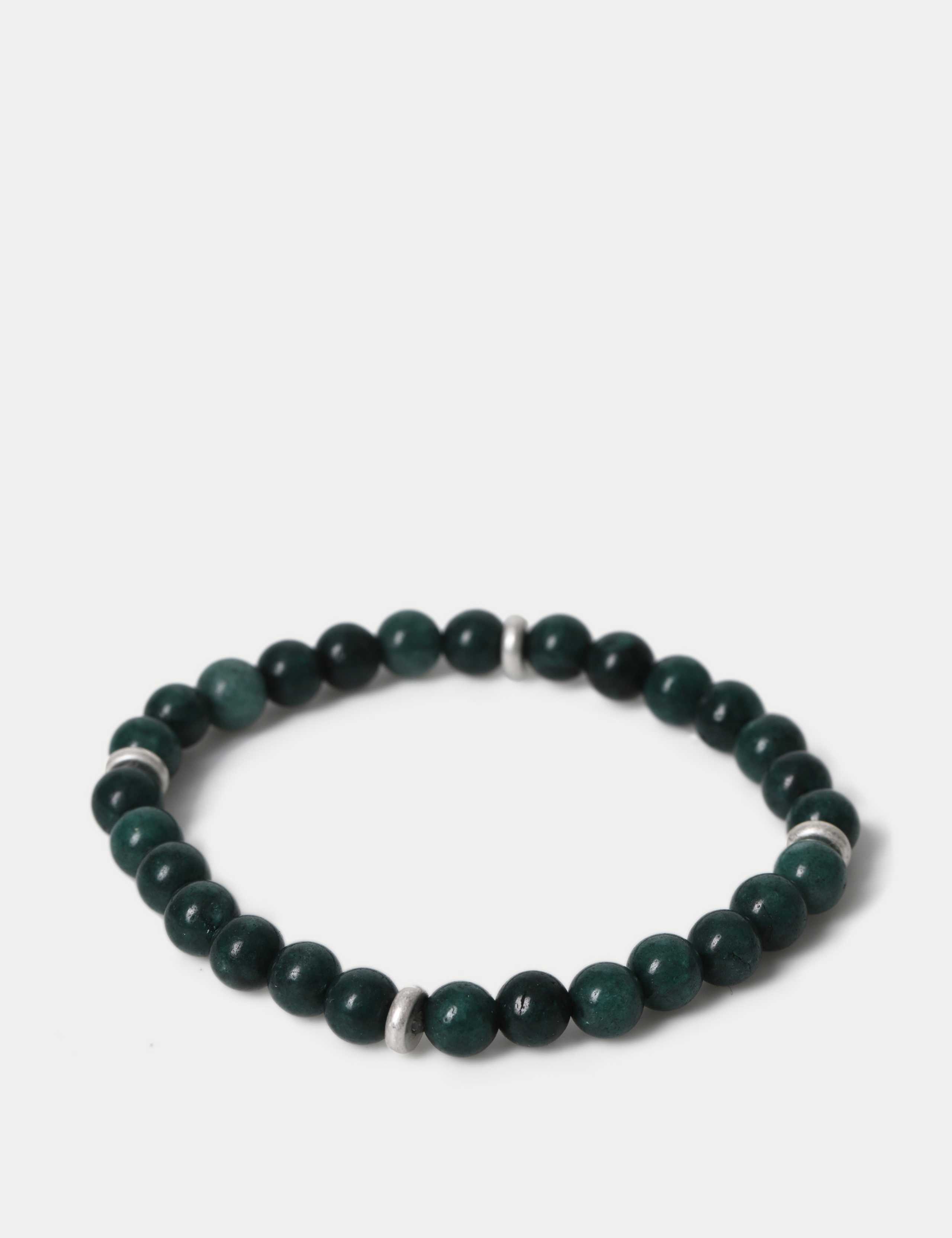 Natural Stone Beaded Stretch Bracelet 1 of 2