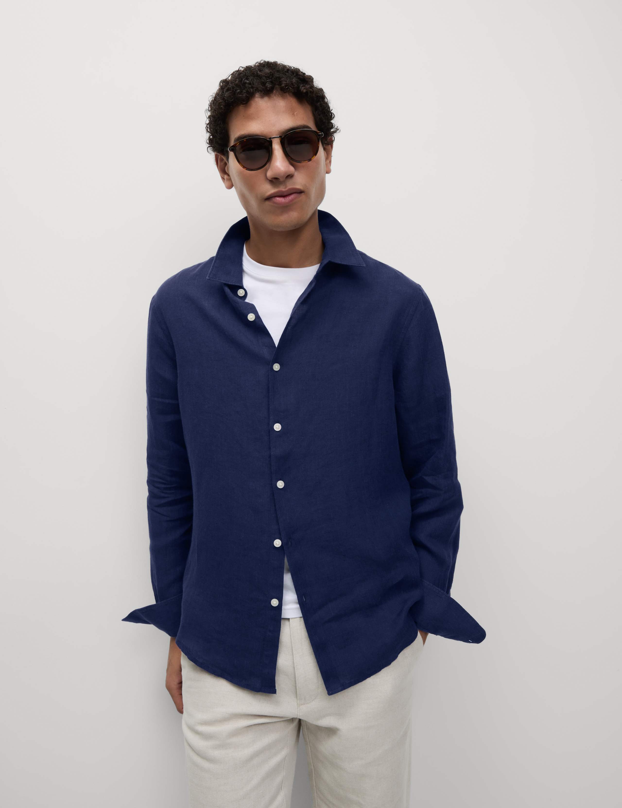 Regular Fit Pure Linen Shirt 4 of 5