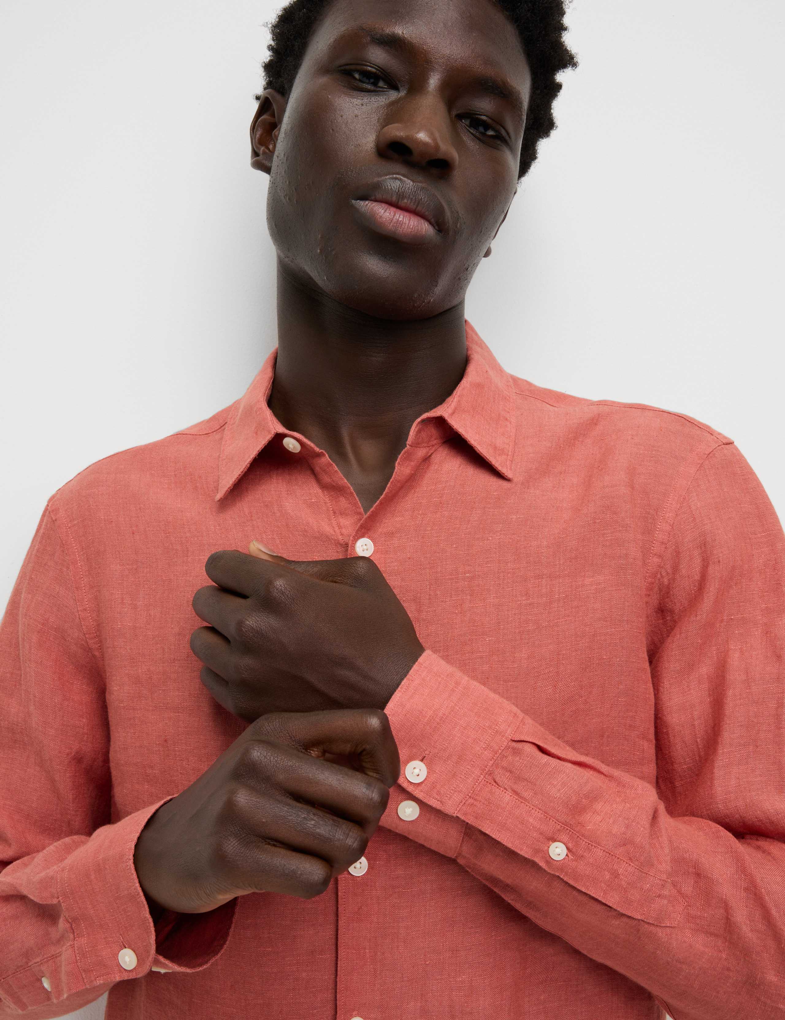 Regular Fit Pure Linen Shirt 4 of 5