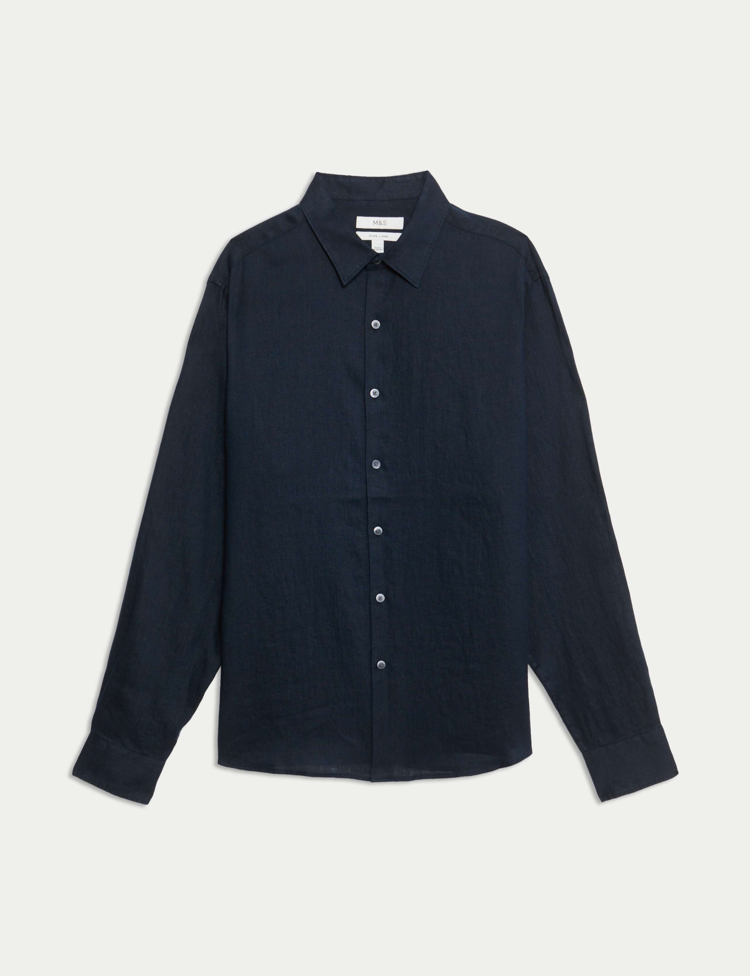Regular Fit Pure Linen Shirt 2 of 5