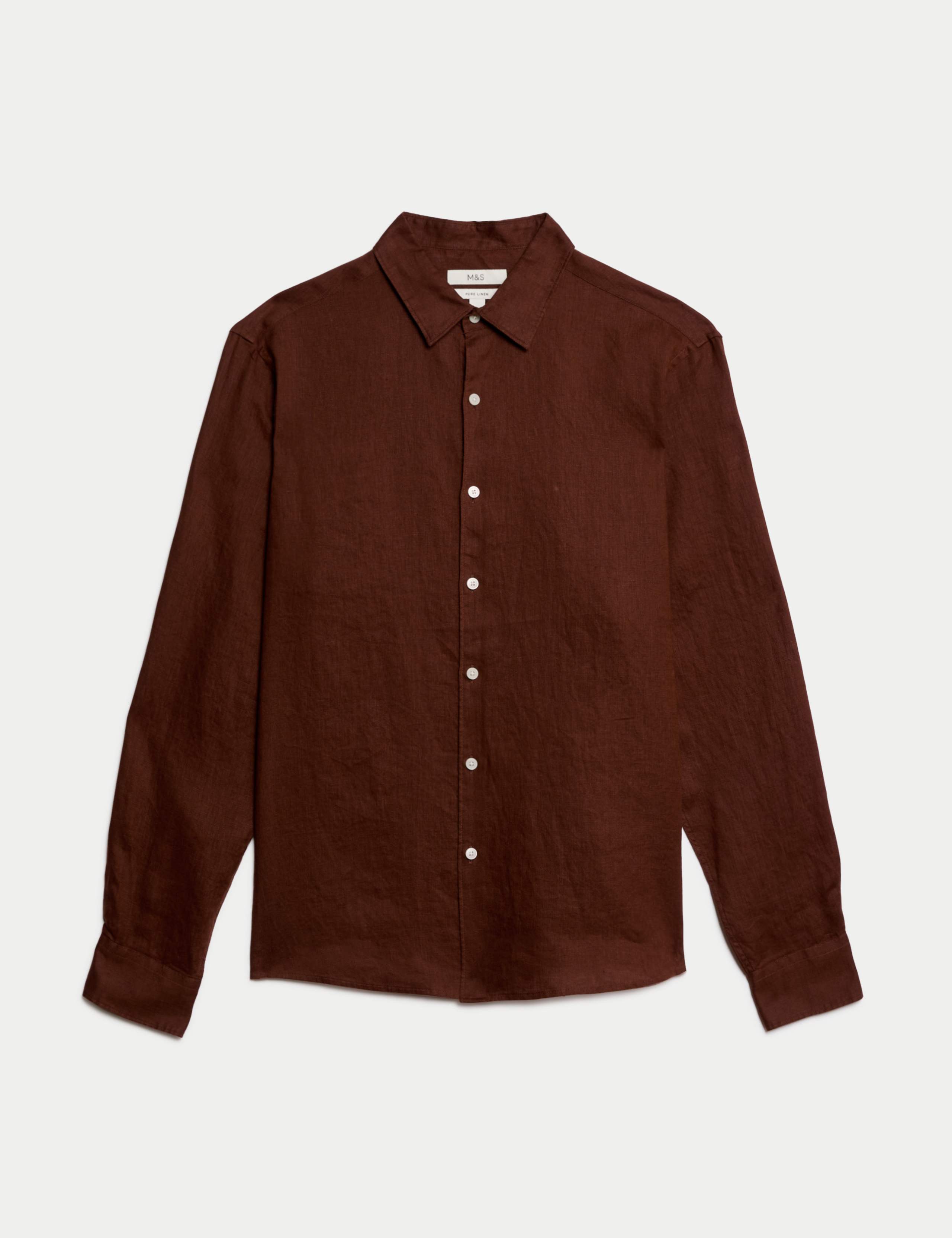 Regular Fit Pure Linen Shirt 2 of 6