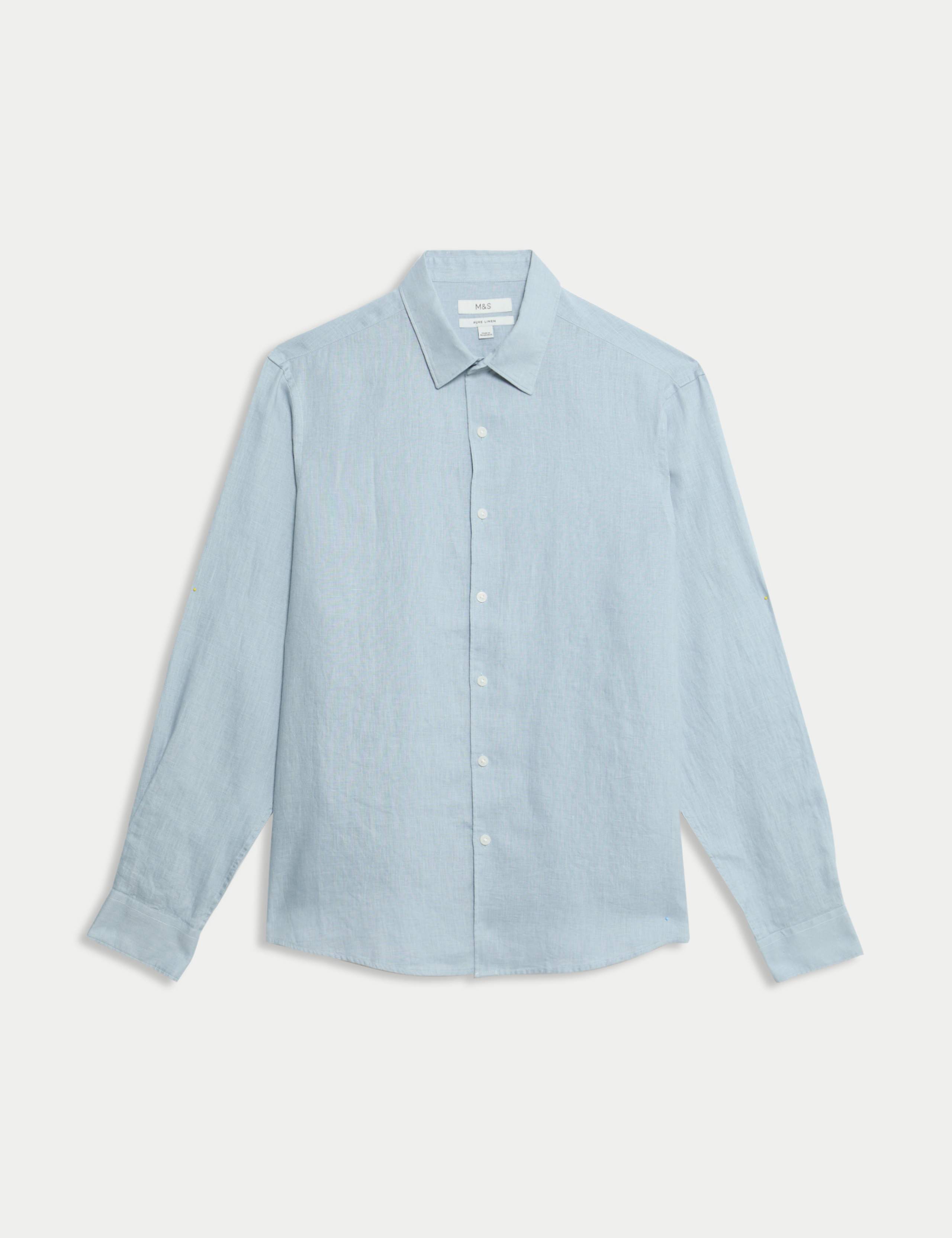 Regular Fit Pure Linen Shirt 2 of 6