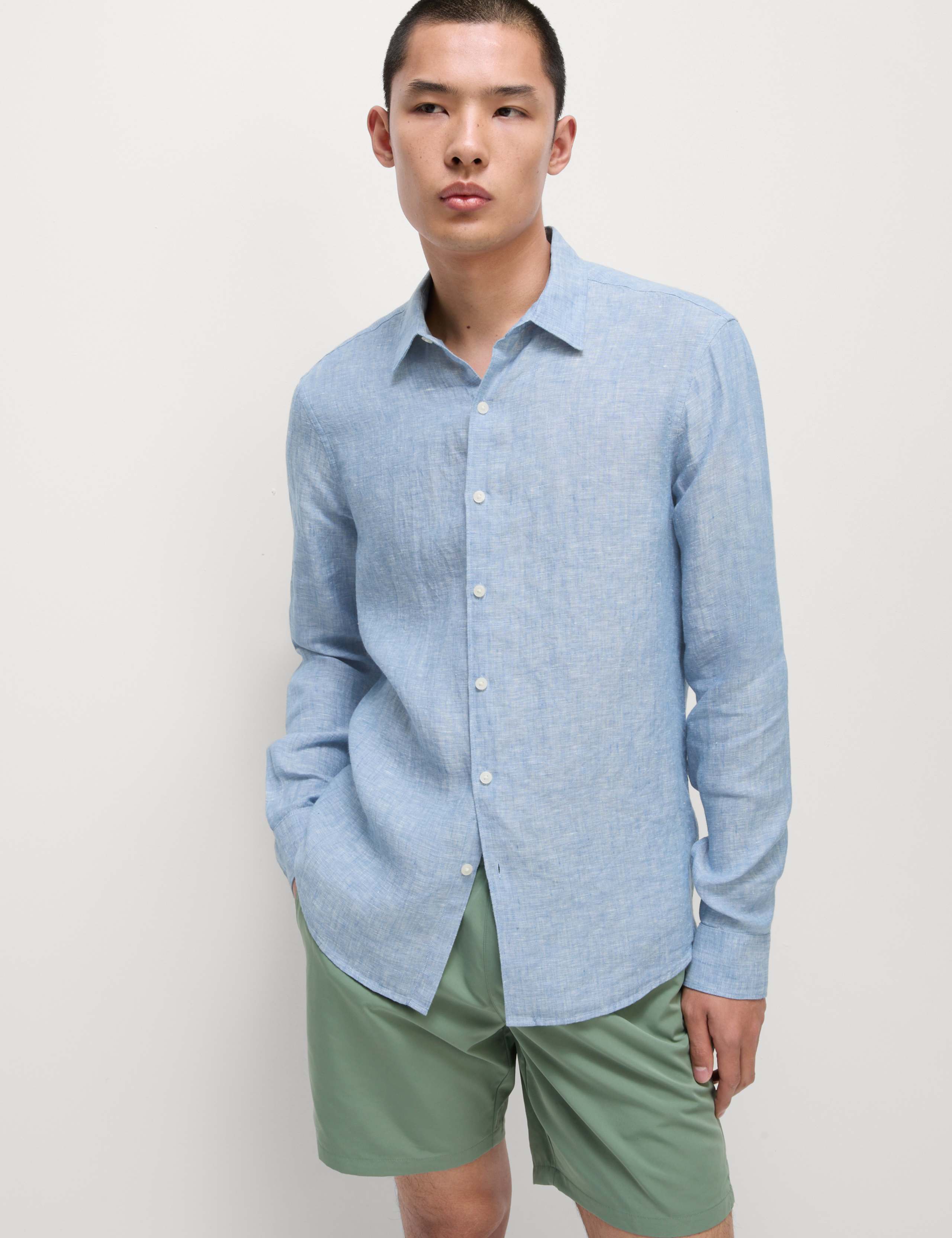 Regular Fit Pure Linen Shirt 1 of 6