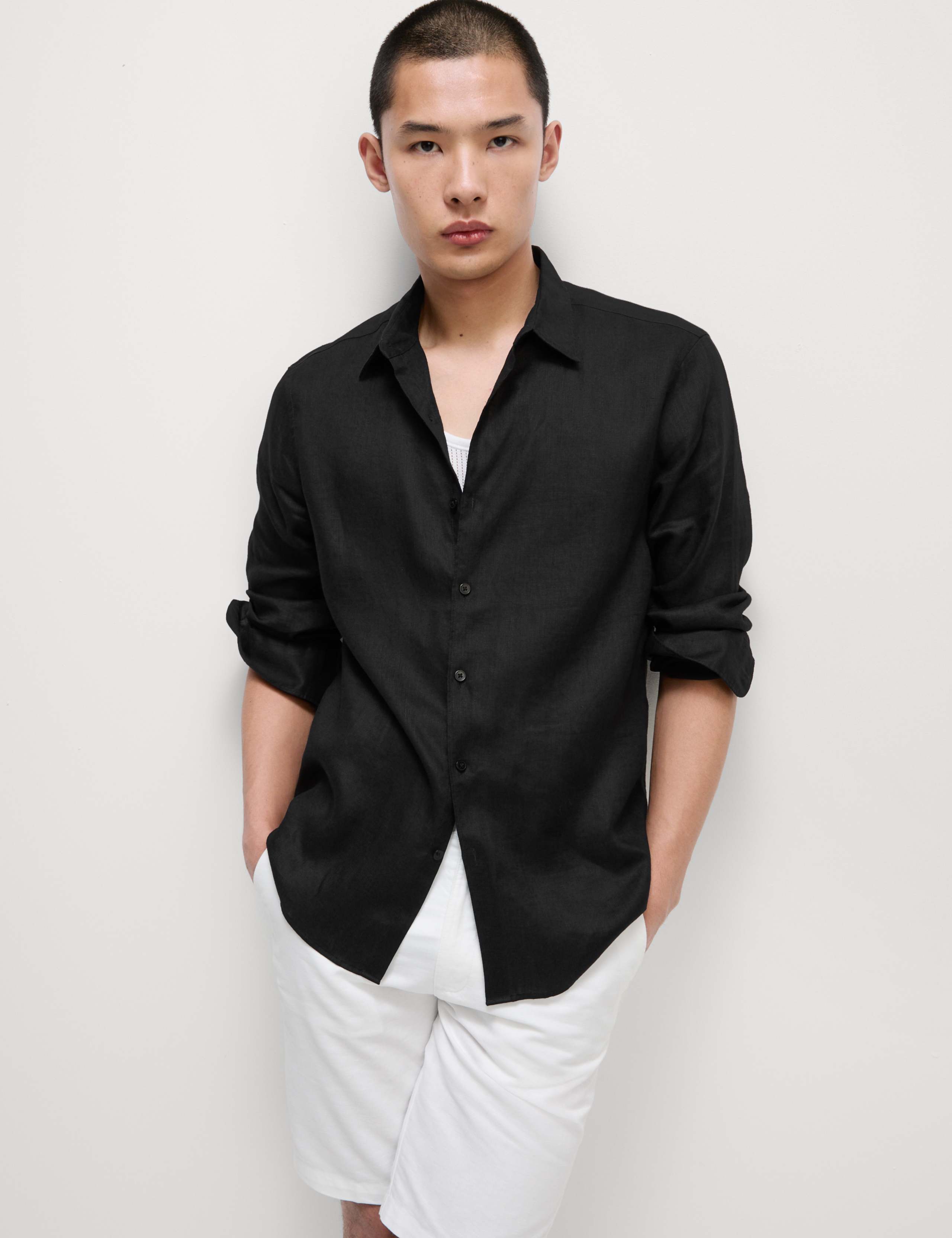 Regular Fit Pure Linen Shirt 1 of 6