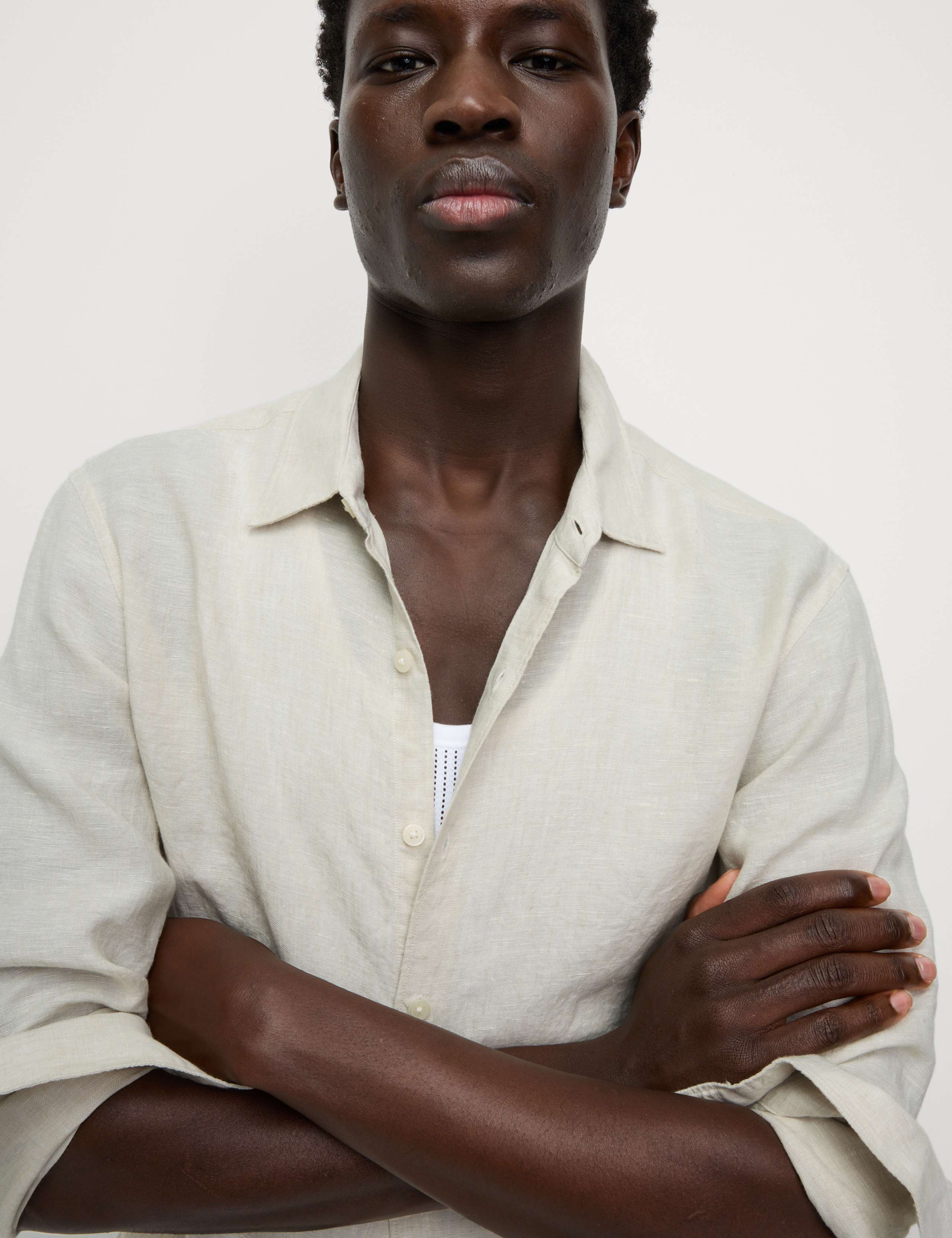 Slim Fit Pure Linen Shirt 1 of 5