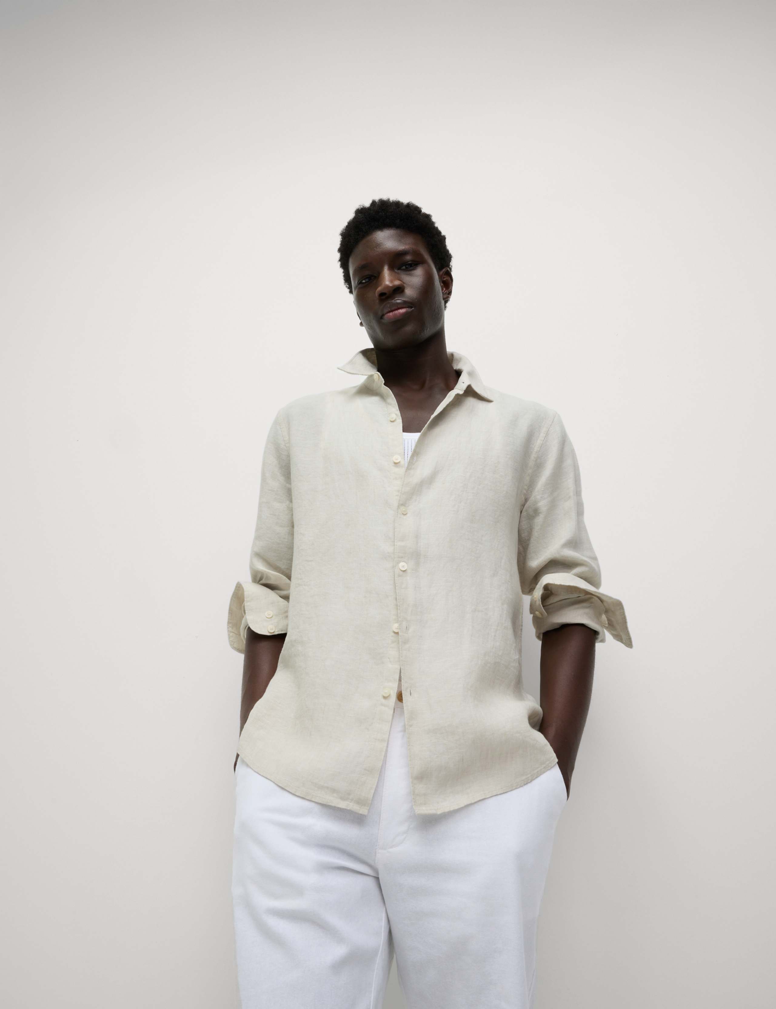 Slim Fit Pure Linen Shirt 3 of 5