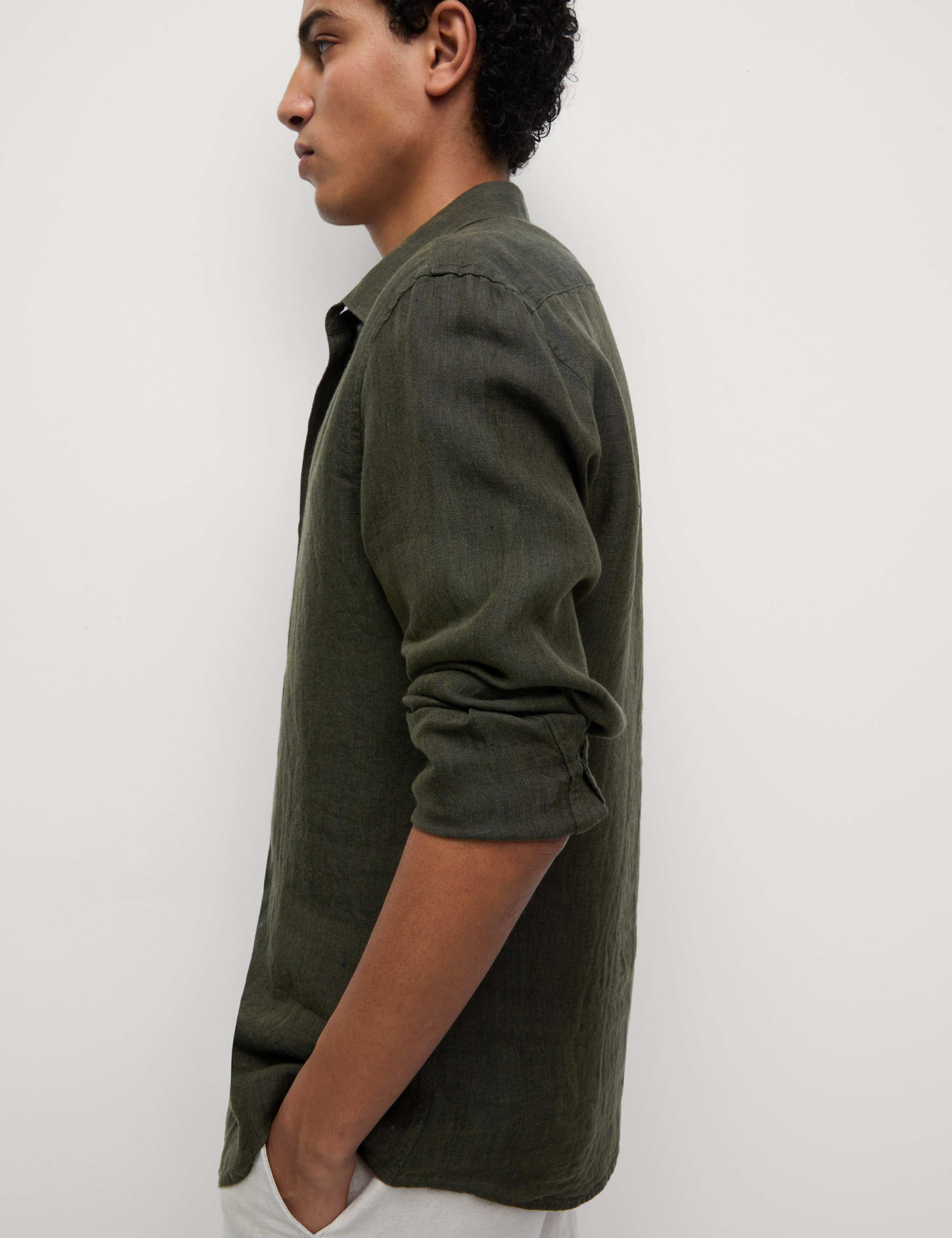 Slim Fit Pure Linen Shirt 5 of 5