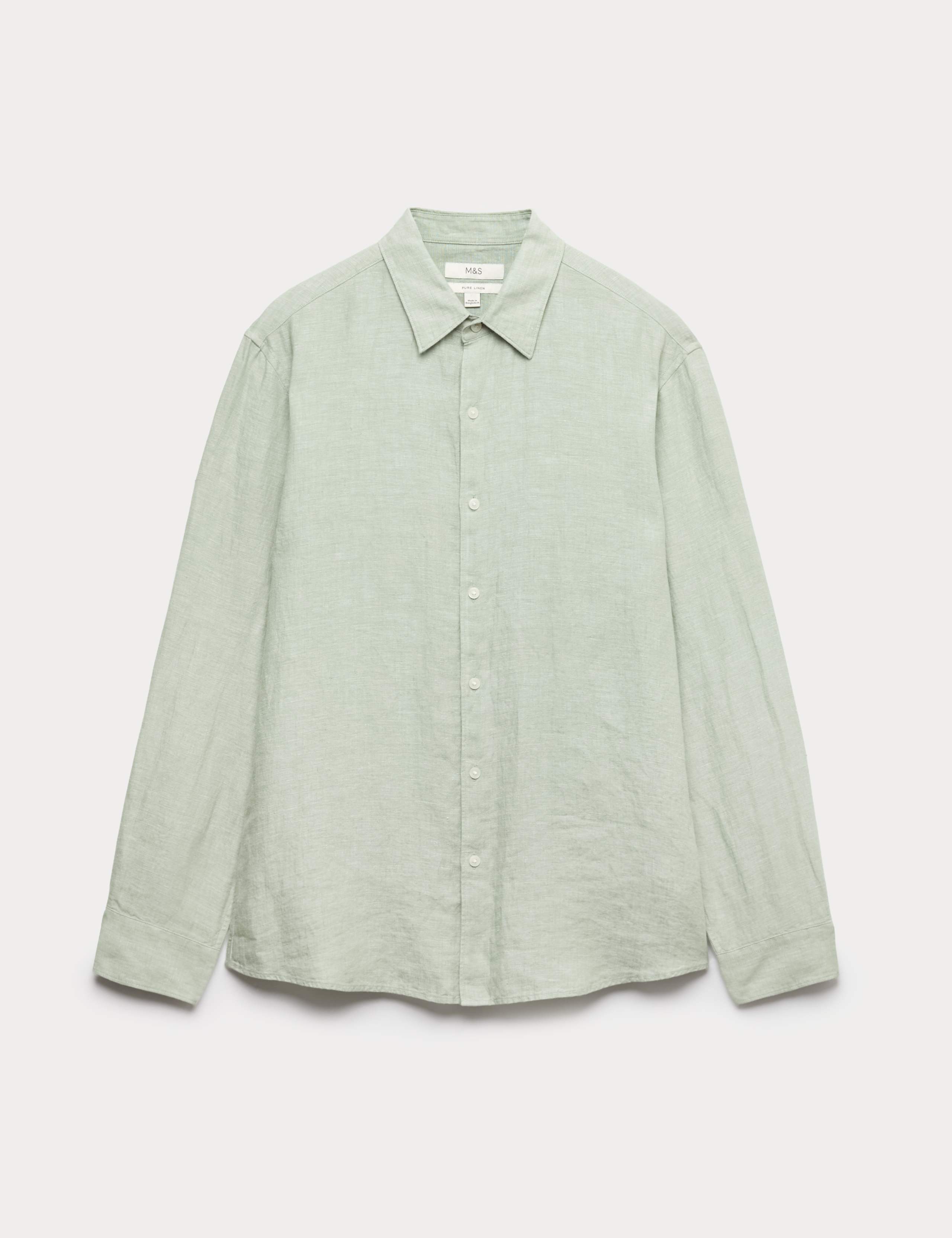 Slim Fit Pure Linen Shirt 2 of 6