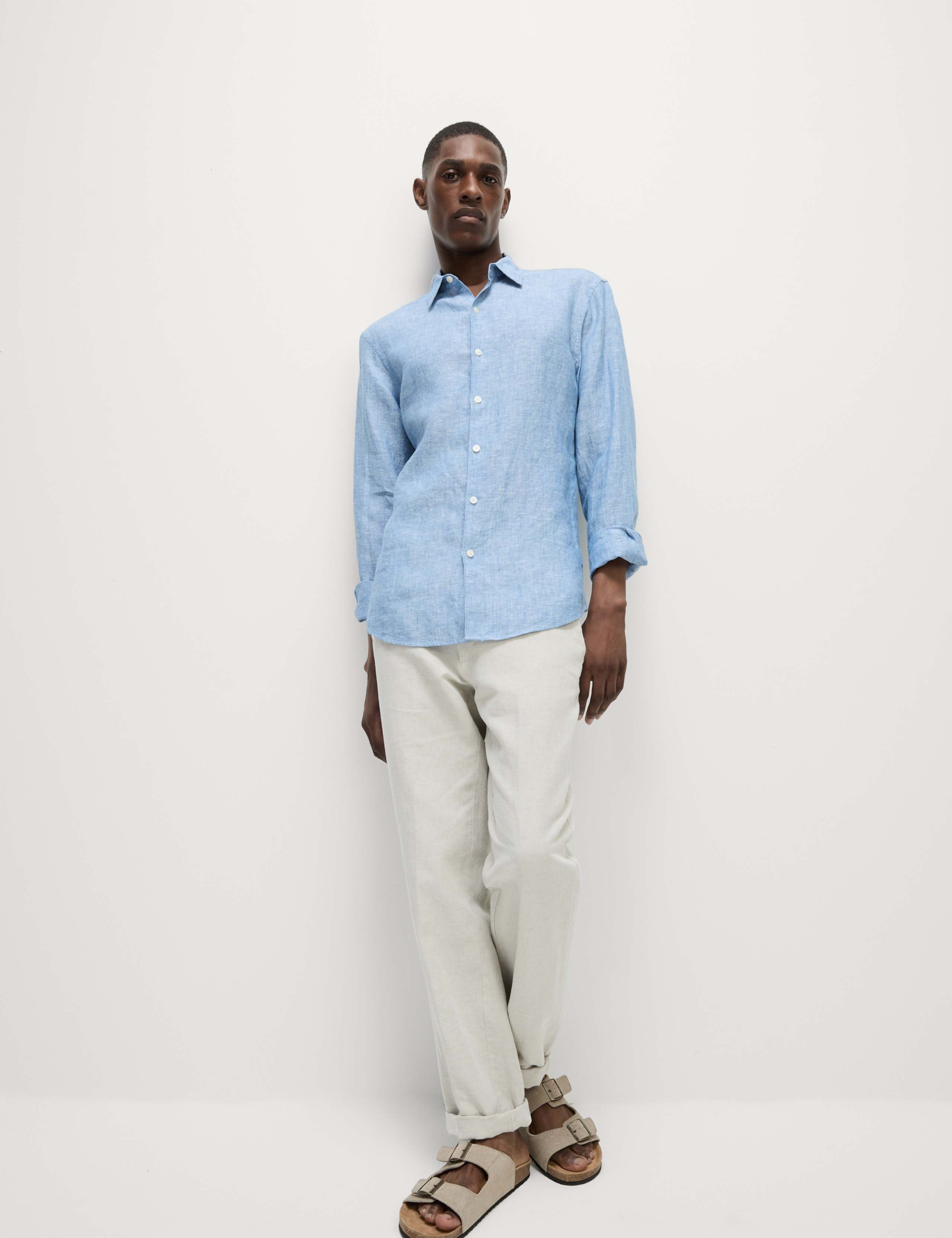 Slim Fit Pure Linen Shirt 3 of 5