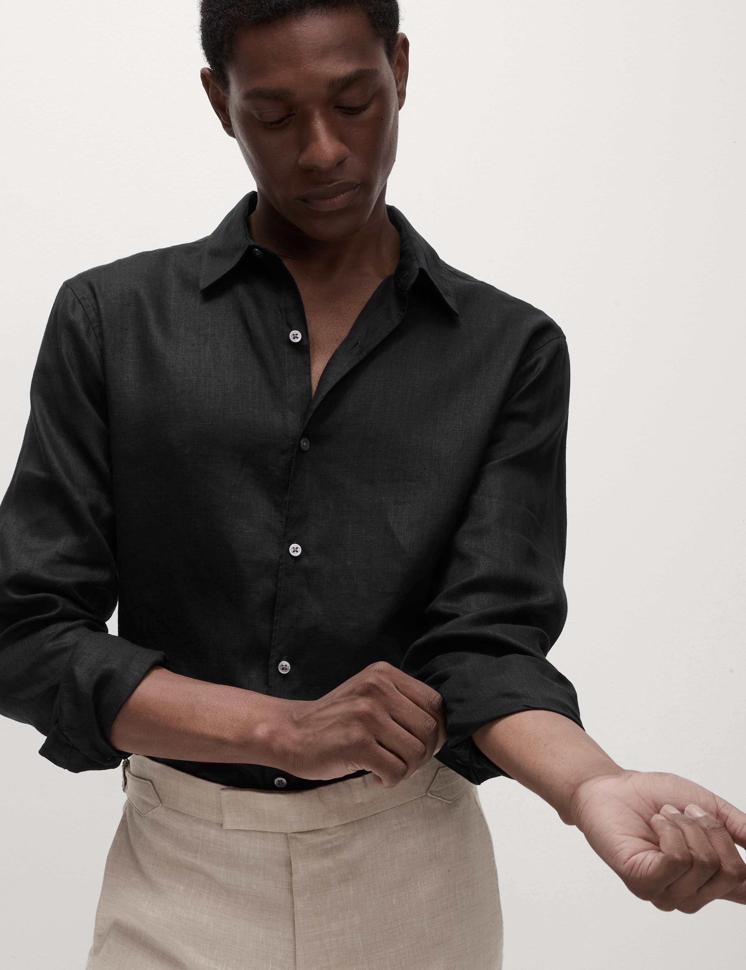 Slim Fit Pure Linen Shirt 6 of 6