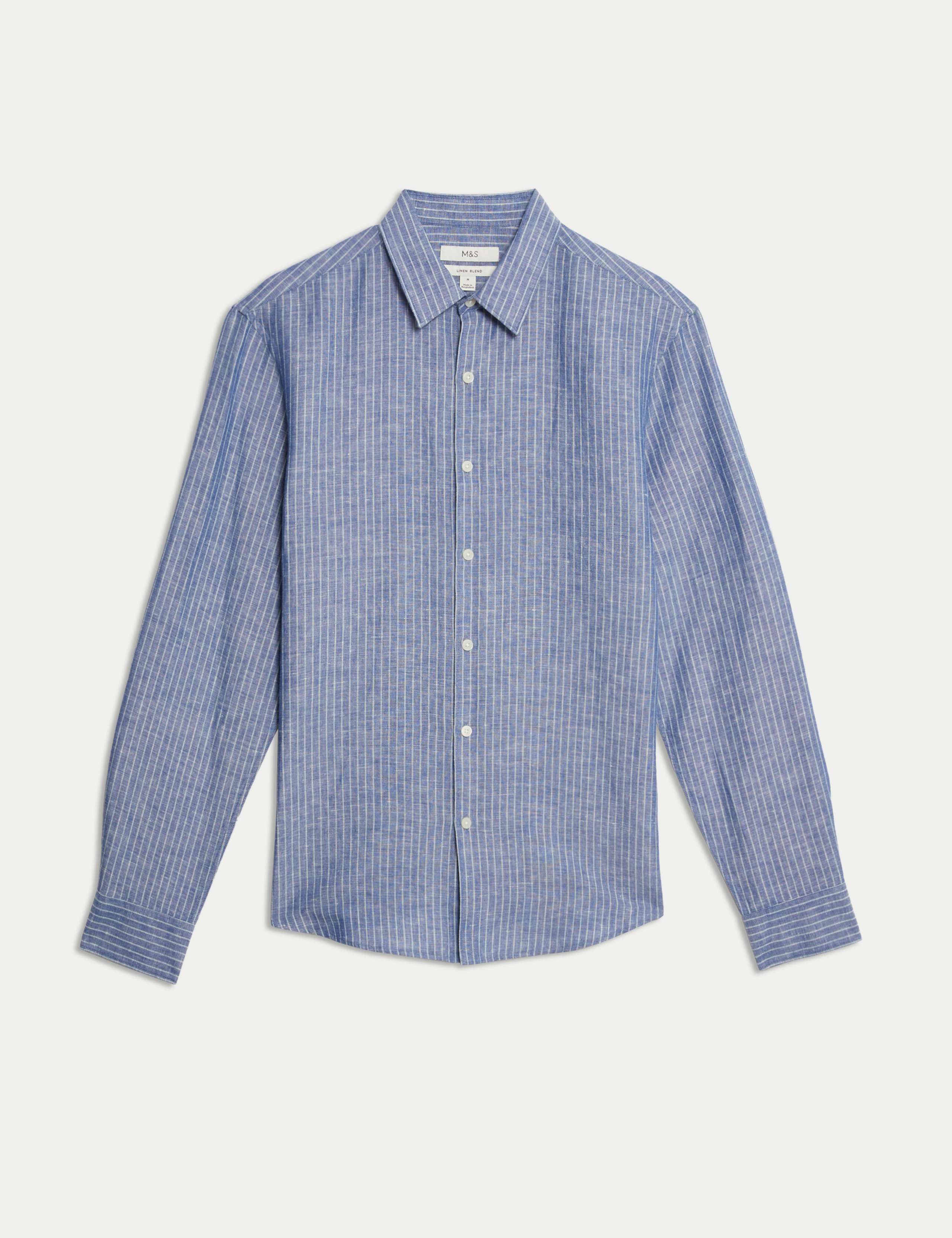 Cotton Linen Blend Striped Shirt 2 of 6